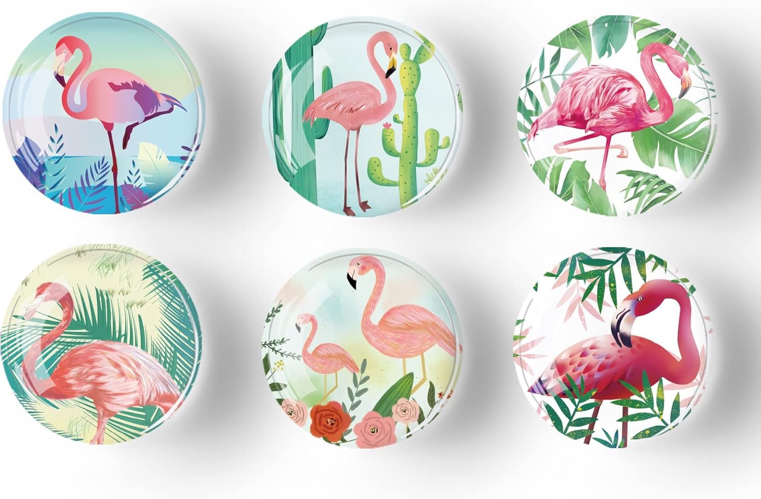 wholesale 12pcs glass strong magnetic refrigerator magnet fridge sticker,cute flamingo fridge magnets decoration for crafts,strong fridge magnets for kitchen, school,office whiteboard, cabinet and dishwasher factory & supplier oem