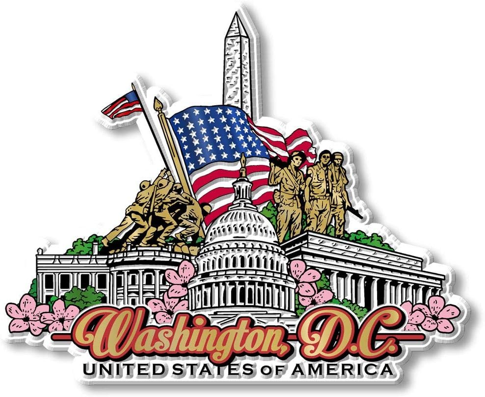 wholesale washington, d.c. magnet by classic magnets, collectible souvenirs made in the usa, 4.4