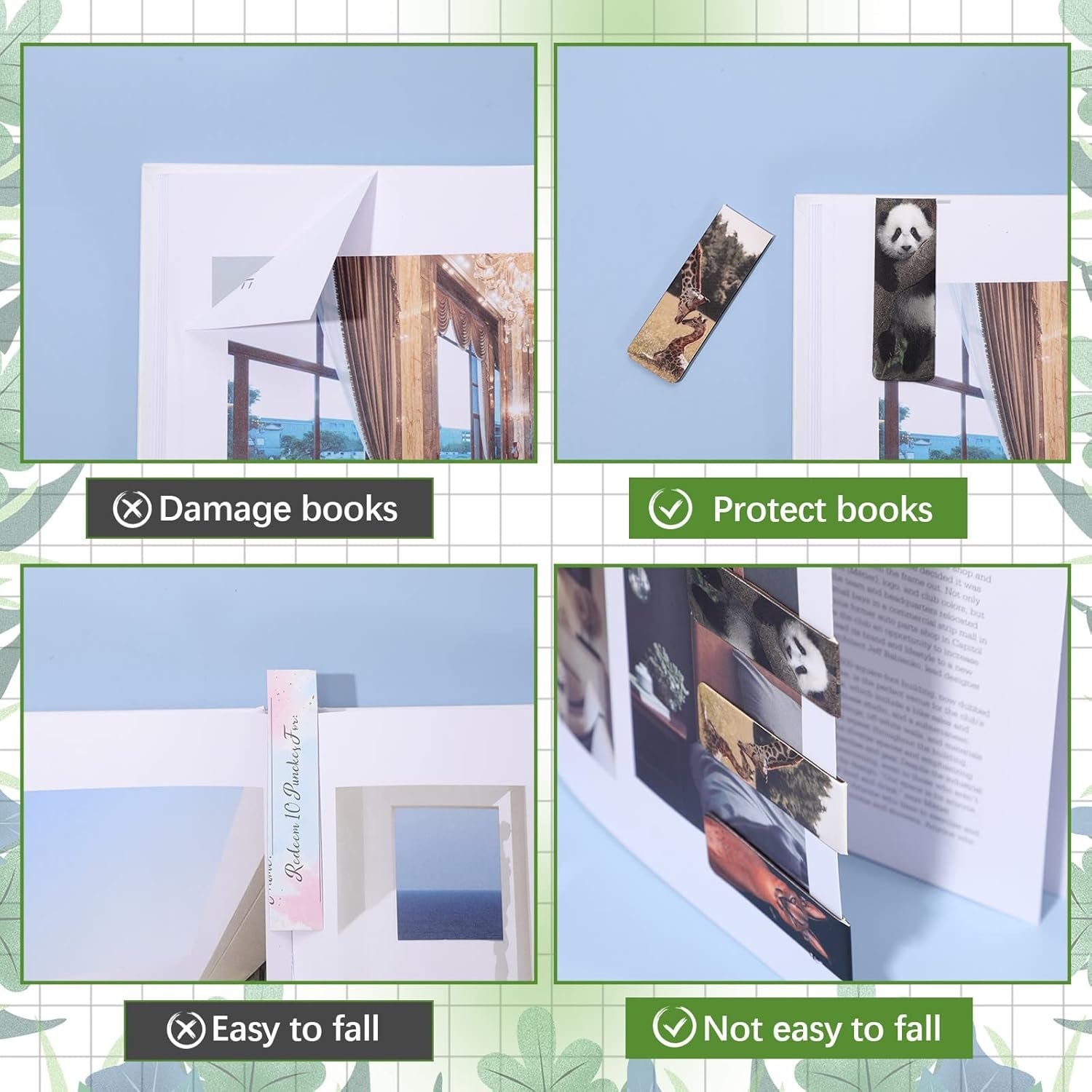 wholesale 30 pieces cute wild animal bookmarks for book lovers, magnetic bookmarks for boys girls magnet page clip marker multiple patterns for kids students reading school library supplies factory & supplier oem