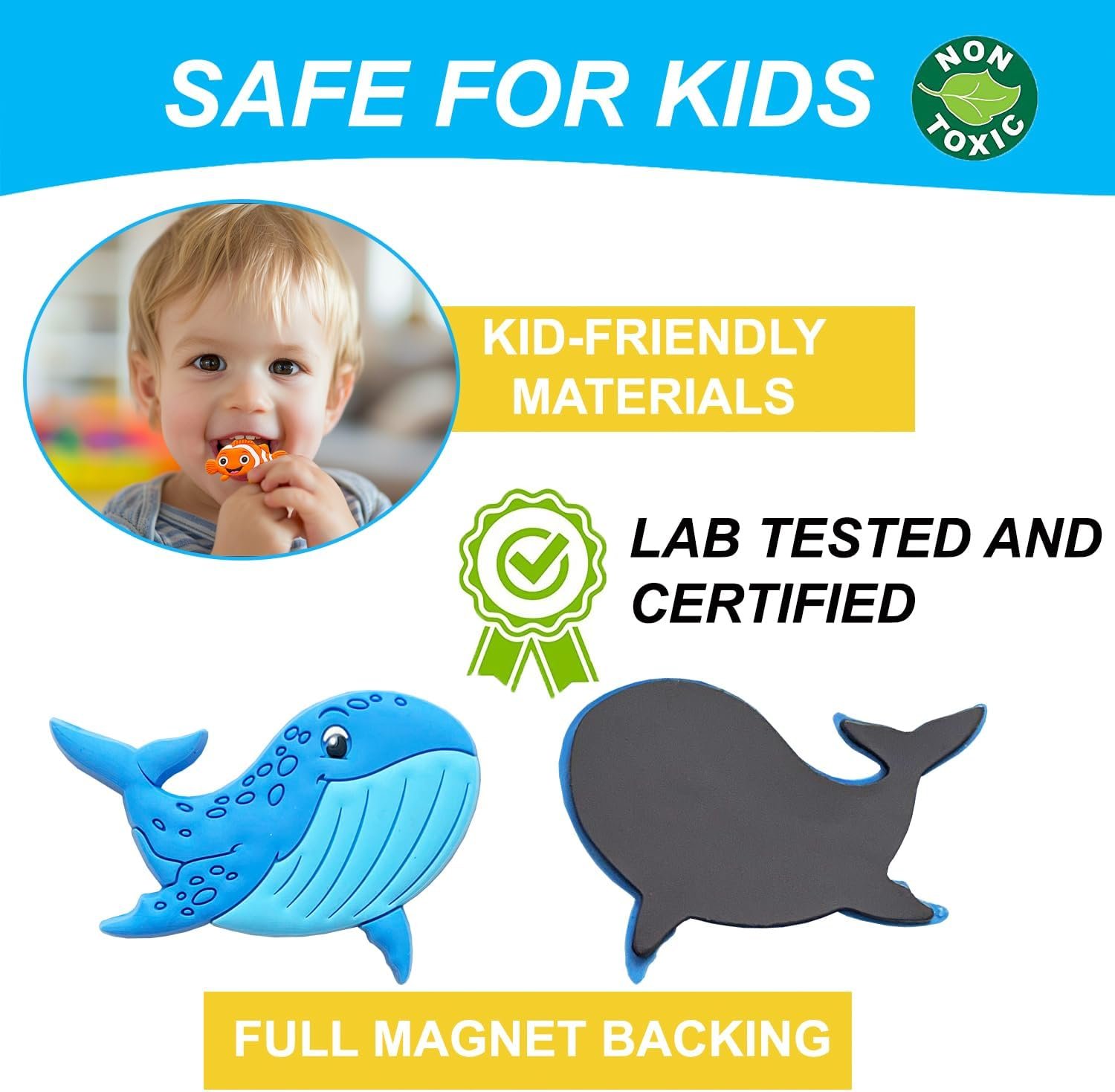 wholesale toddler fridge magnets for kids - kid refrigerator magnets for toddlers - ocean animal magnets for fridge - toddler magnets for refrigerator - big magnetic animals - educational magnet for whiteboard factory & supplier oem