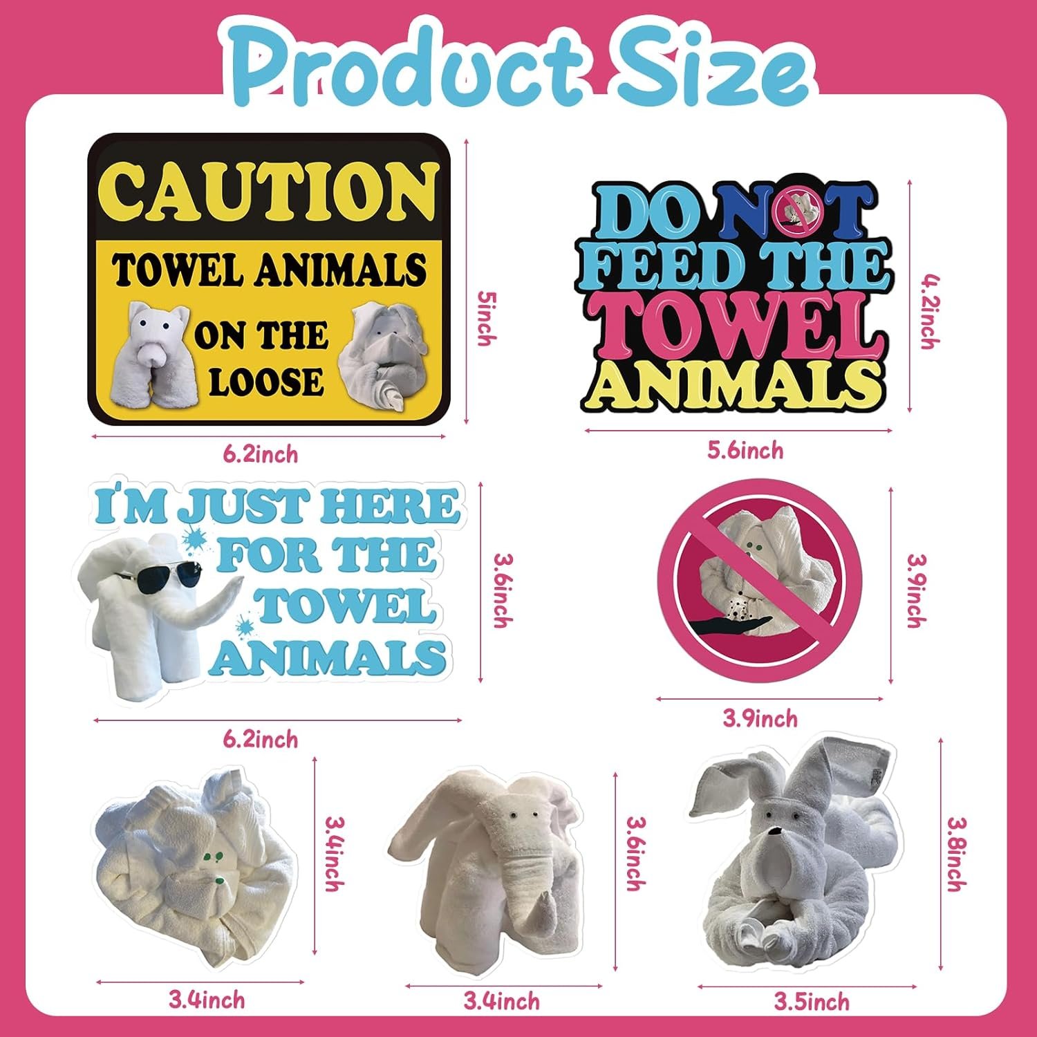 wholesale cruise door decorations magnetic, 7 pcs large funny magnets for cruise ship cabin carnival door decorations magnetic set (towel animals) factory & supplier oem