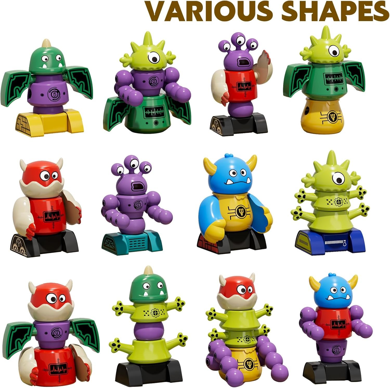 wholesale temi magnet robot toy for kids 3-5 years old - monster magnet toys stacking transform toys with storage box, set for boys age 3 4 5 6 7 years old boys, christmas and birthday gifts factory & supplier oem