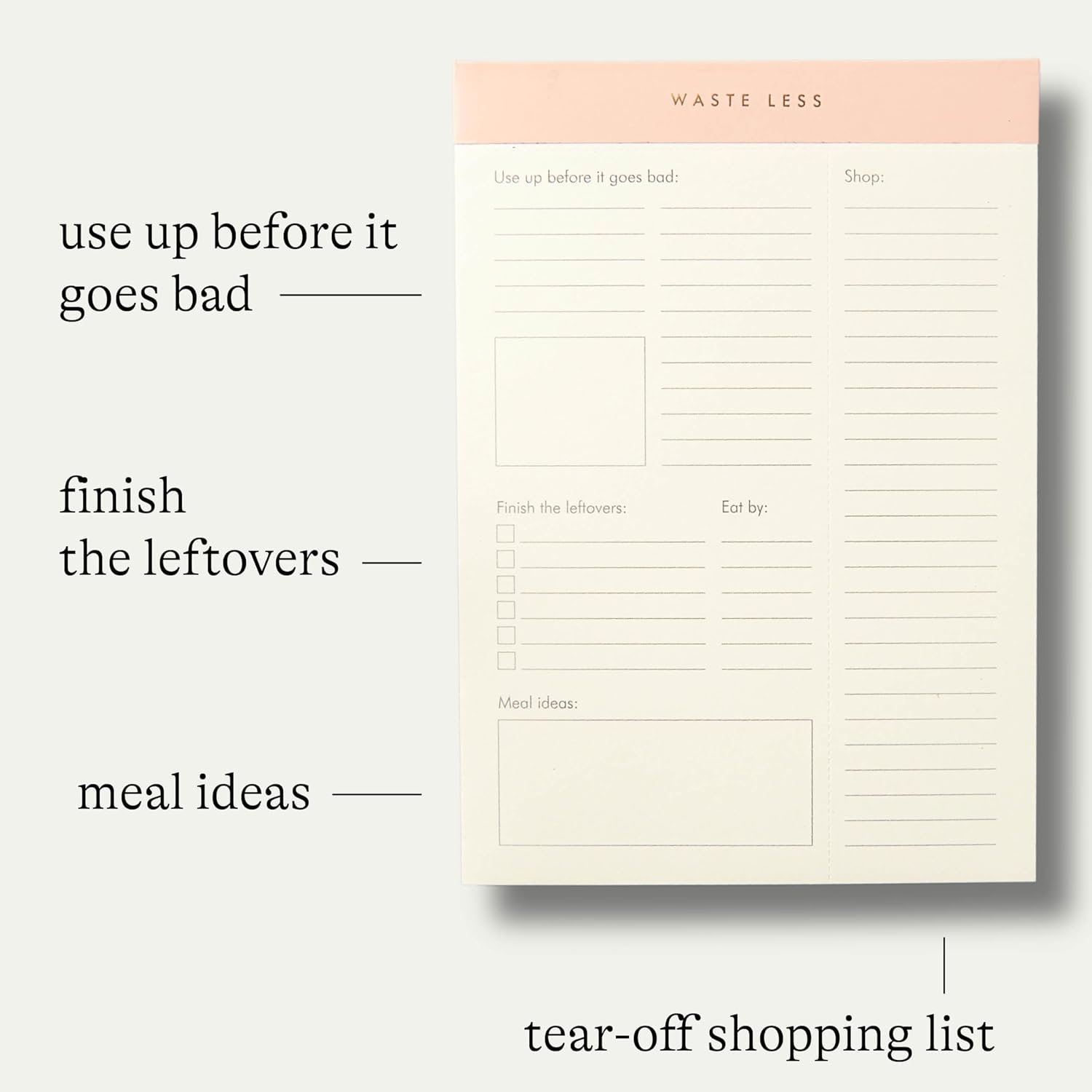 wholesale waste less - track perishables and reduce food waste, magnetic meal planner pad and grocery list, 52 tear-off pages, 8 x 6 inches factory & supplier oem
