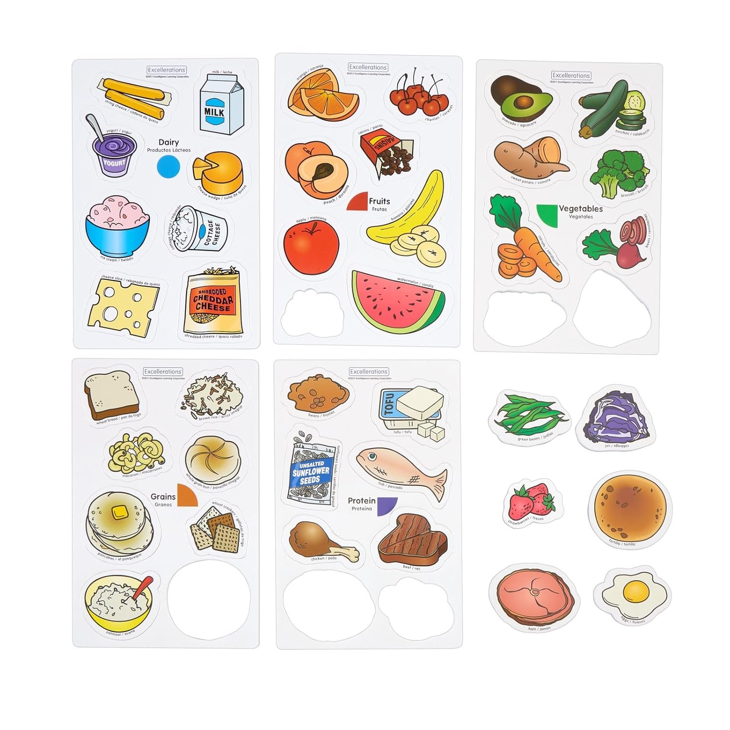 wholesale excellerations my healthy plate magnet nutrition and food activity set for kids pack of 4 factory & supplier oem