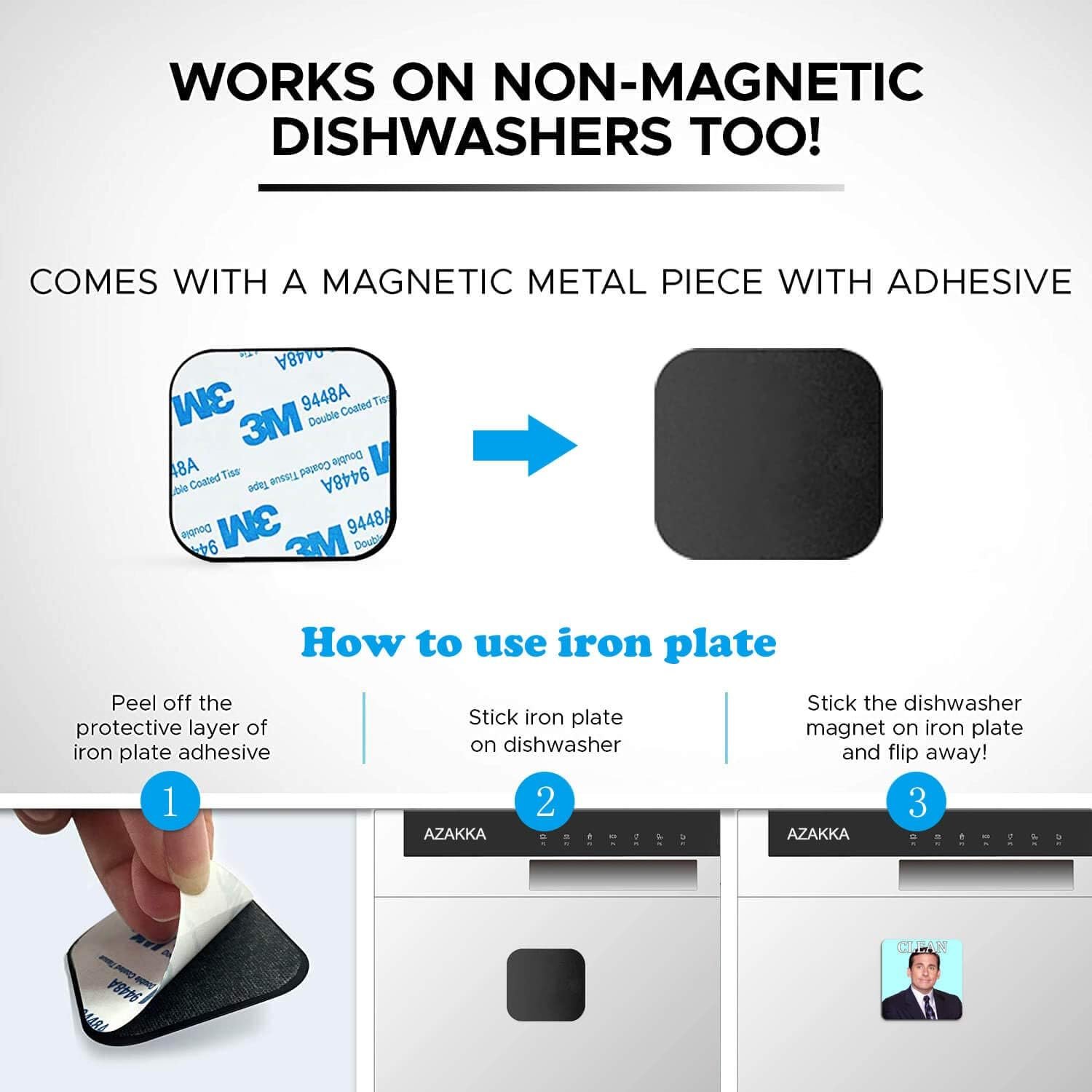 wholesale dishwasher magnet clean dirty sign indicator, washing machine magnet double sided kitchen dish washer refrigerator magnet flip with magnetic plate office michael scott factory & supplier oem