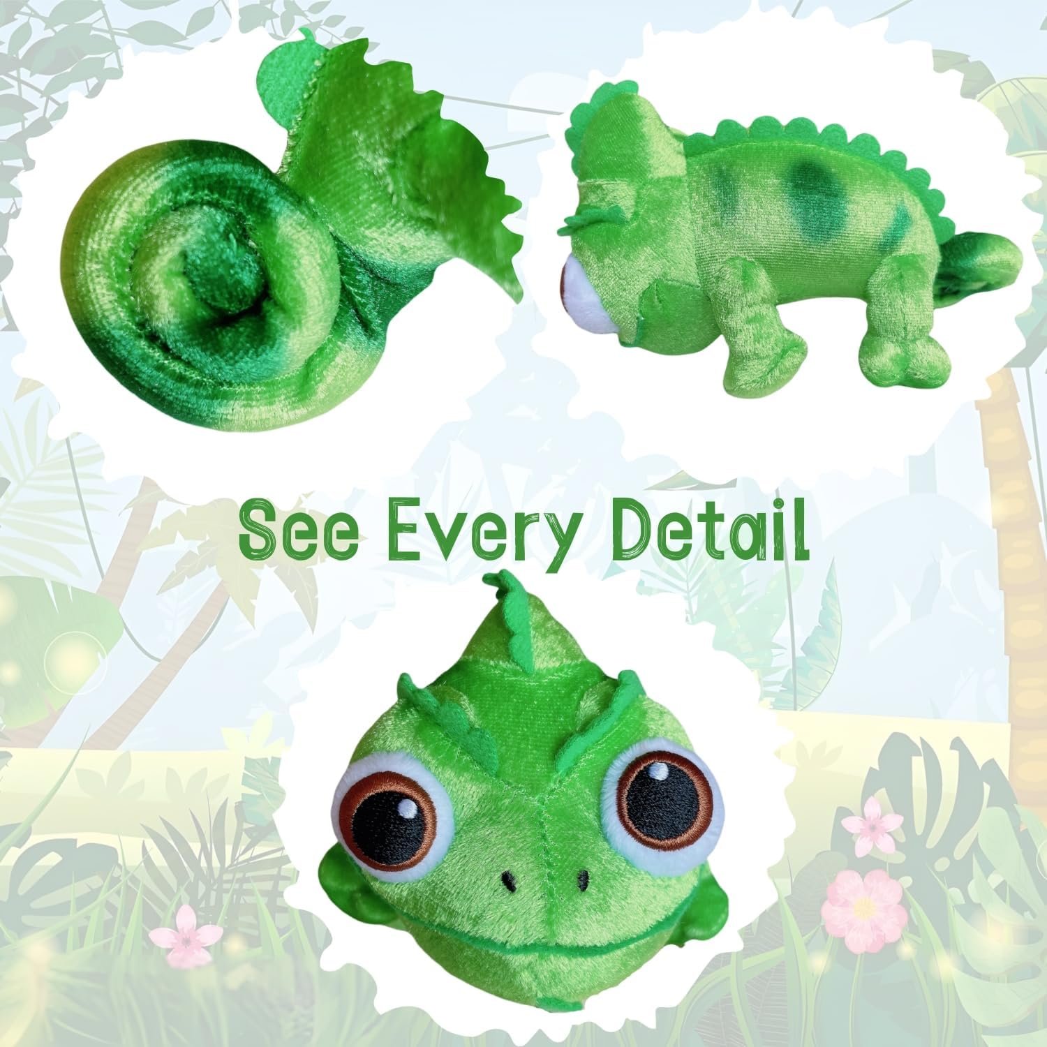 wholesale lizard plush shoulder magnet，chameleon stuffed animal toys for kids and fans（6.3 in） factory & supplier oem
