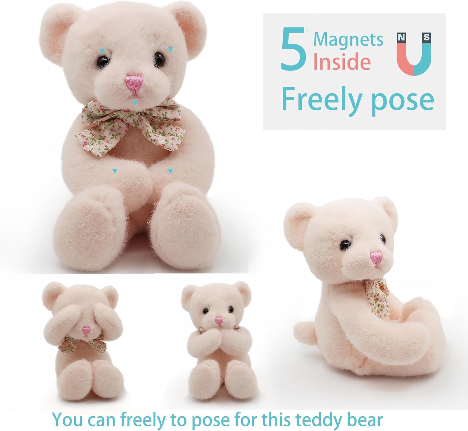 wholesale small magnet teddy bear stuffed animal cute plush toy for girl 12