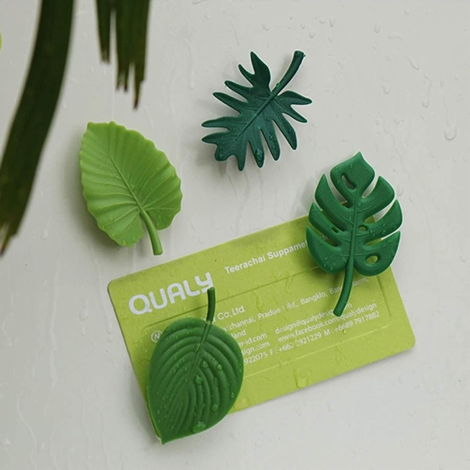 wholesale plant fridge magnets,8 pcs mini tropical leaves refrigerator magnets cute magnets for locker fridge home office decor, 3d monstera plant refrigerator magnets (plant) factory & supplier oem