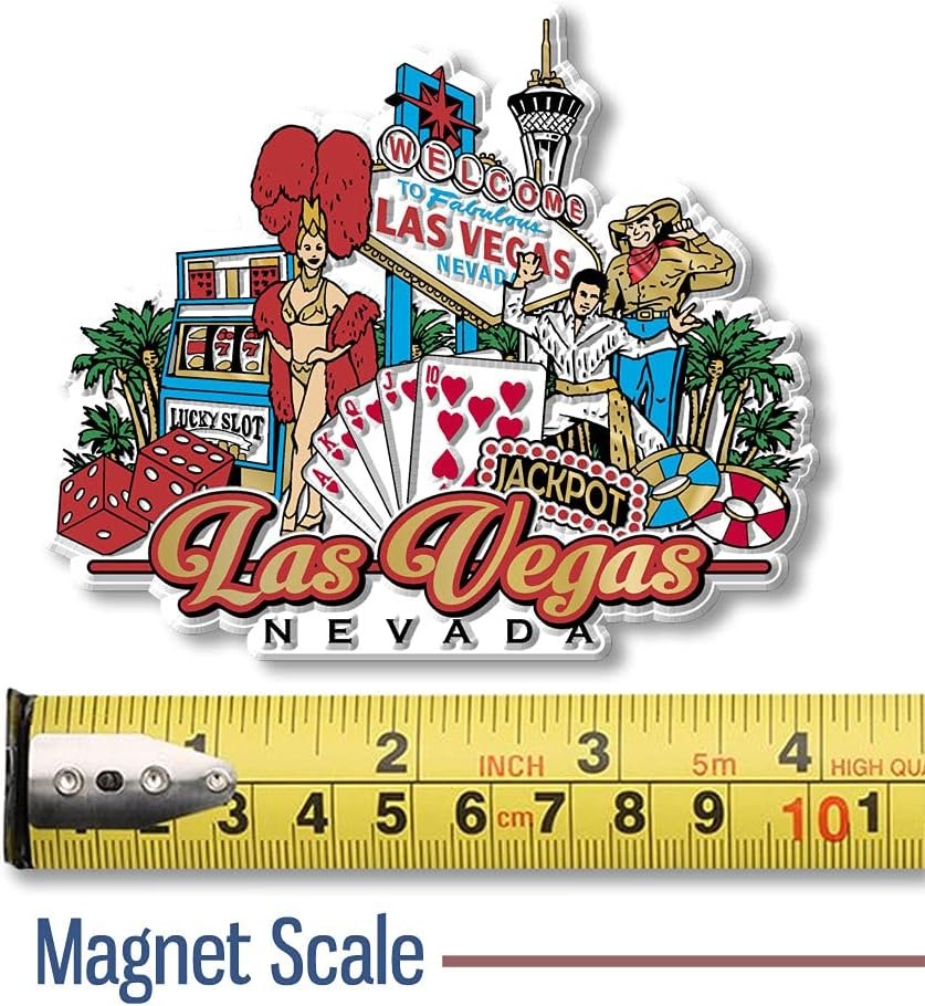 wholesale las vegas city magnet by classic magnets, collectible souvenirs made in the usa, 3.9