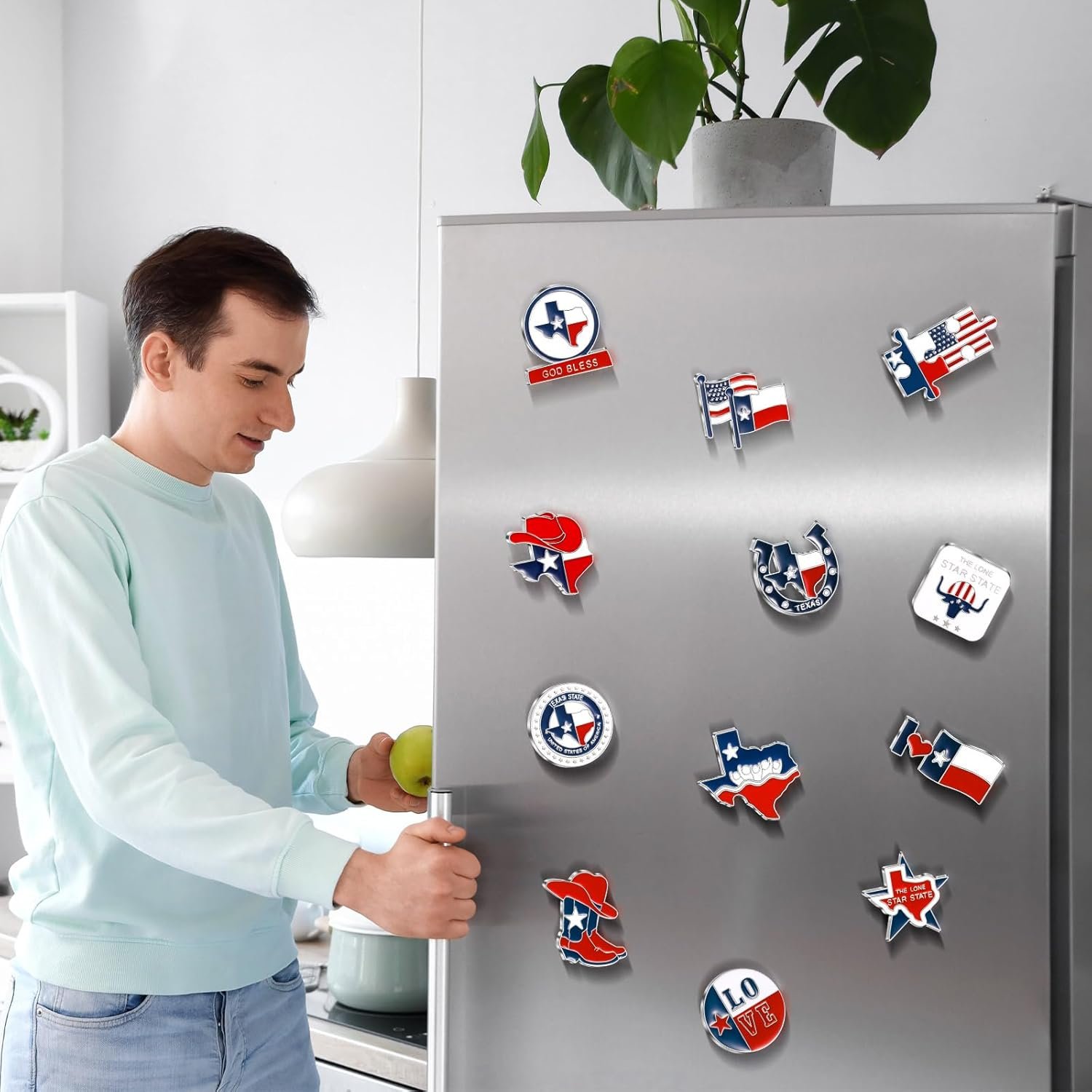 wholesale konohan texas magnet for refrigerator bulk metal magnet souvenirs gifts magnetic travel collectible decorative souvenirs for adults craft(texas 2,12 pcs) factory & supplier oem
