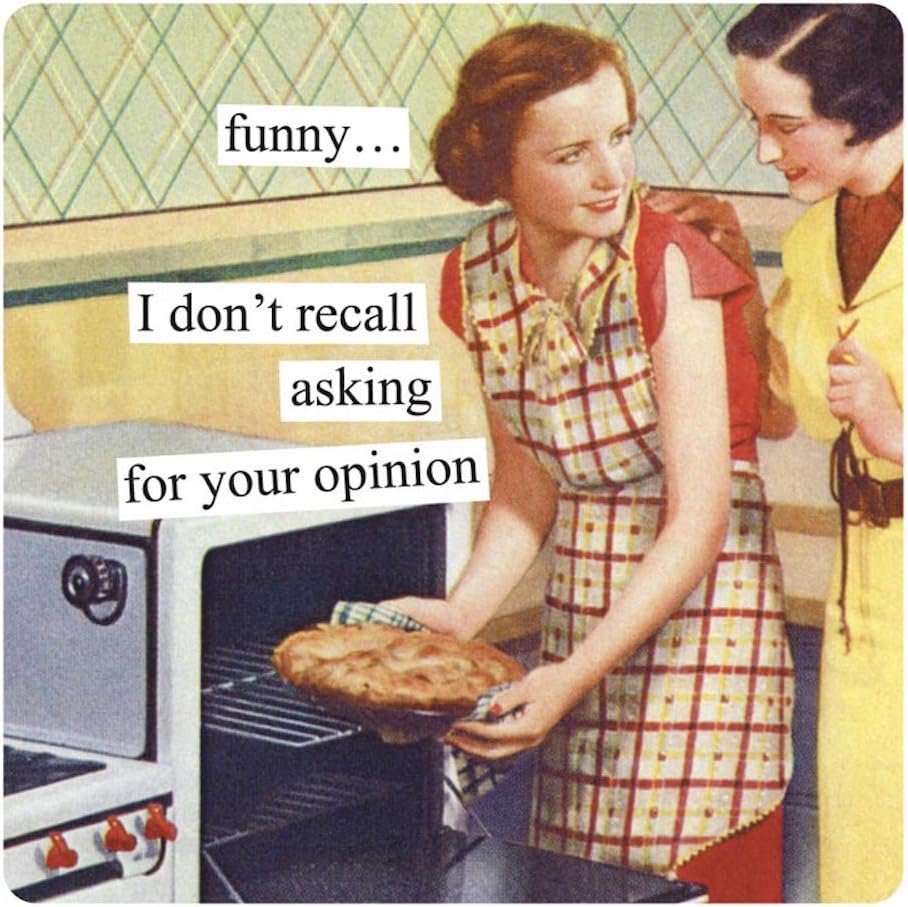 wholesale anne taintor square refrigerator magnet - funny i don't recall asking for your opinion factory & supplier oem