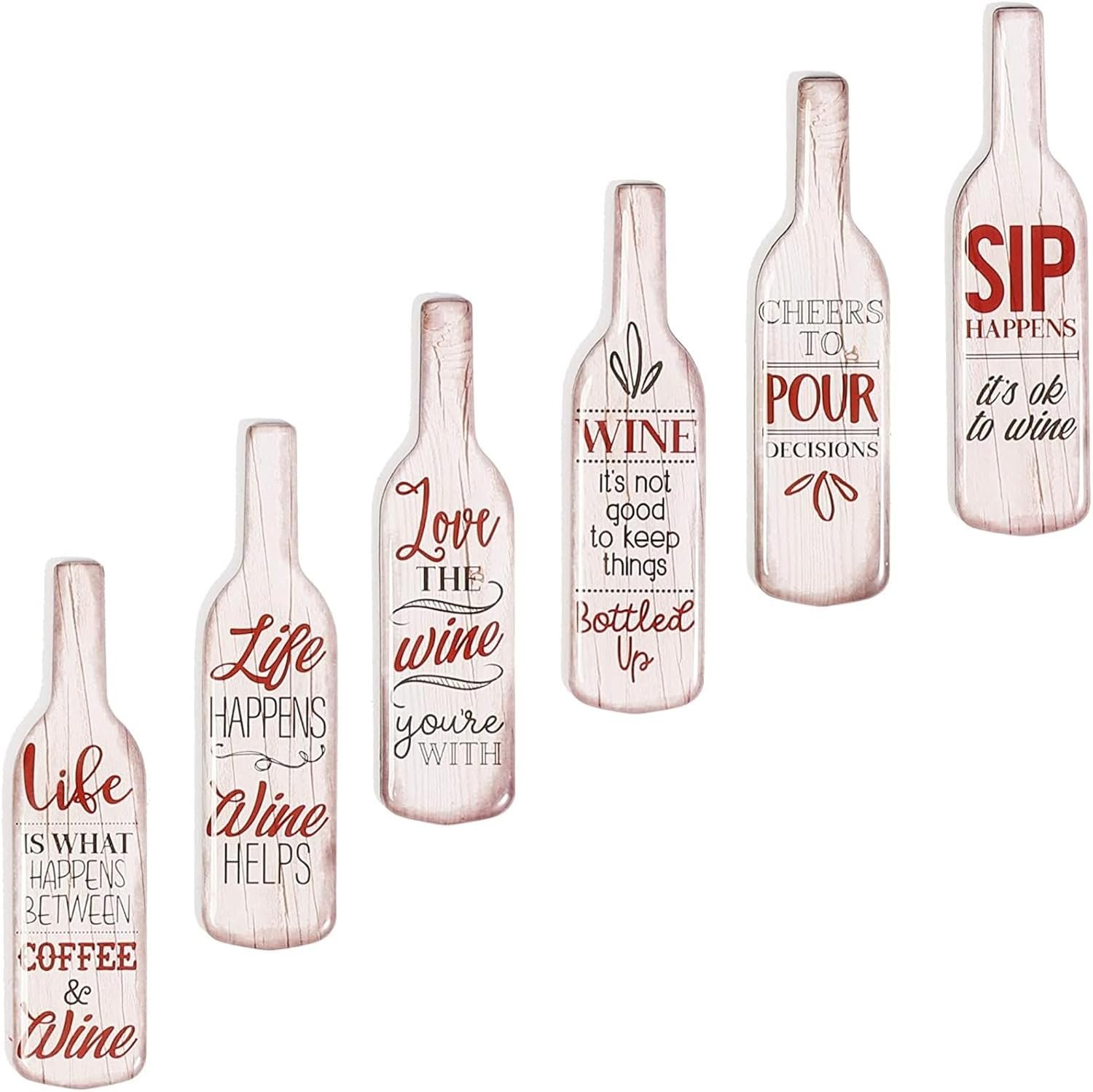 wholesale paper junkie fun wine bottle magnets for refrigerators - 4 inch (pack of 12) factory & supplier oem