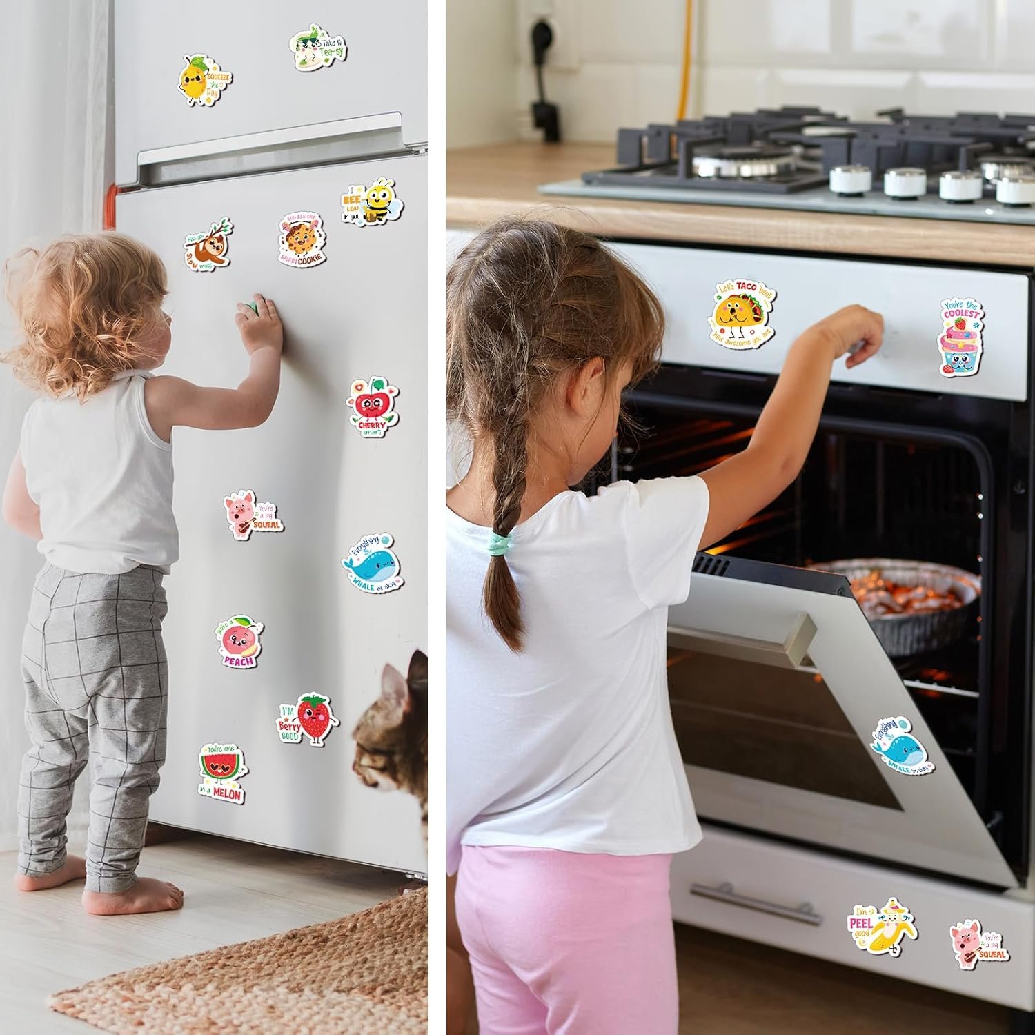 wholesale kanayu 16 pcs cute fridge magnets fun puns magnetic stickers decorative refrigerator decal funny magnets for locker fridge stickers for whiteboard laptop office adult (food and animal) factory & supplier oem