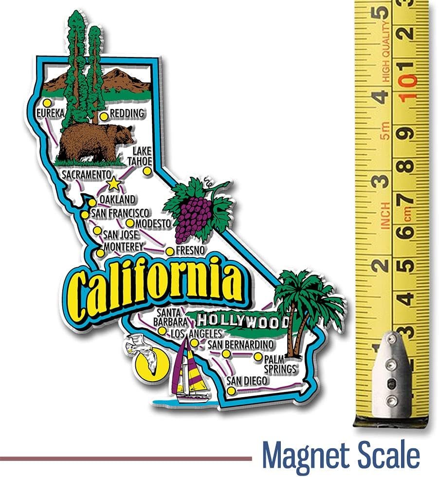wholesale california jumbo state magnet by classic magnets, 3.9