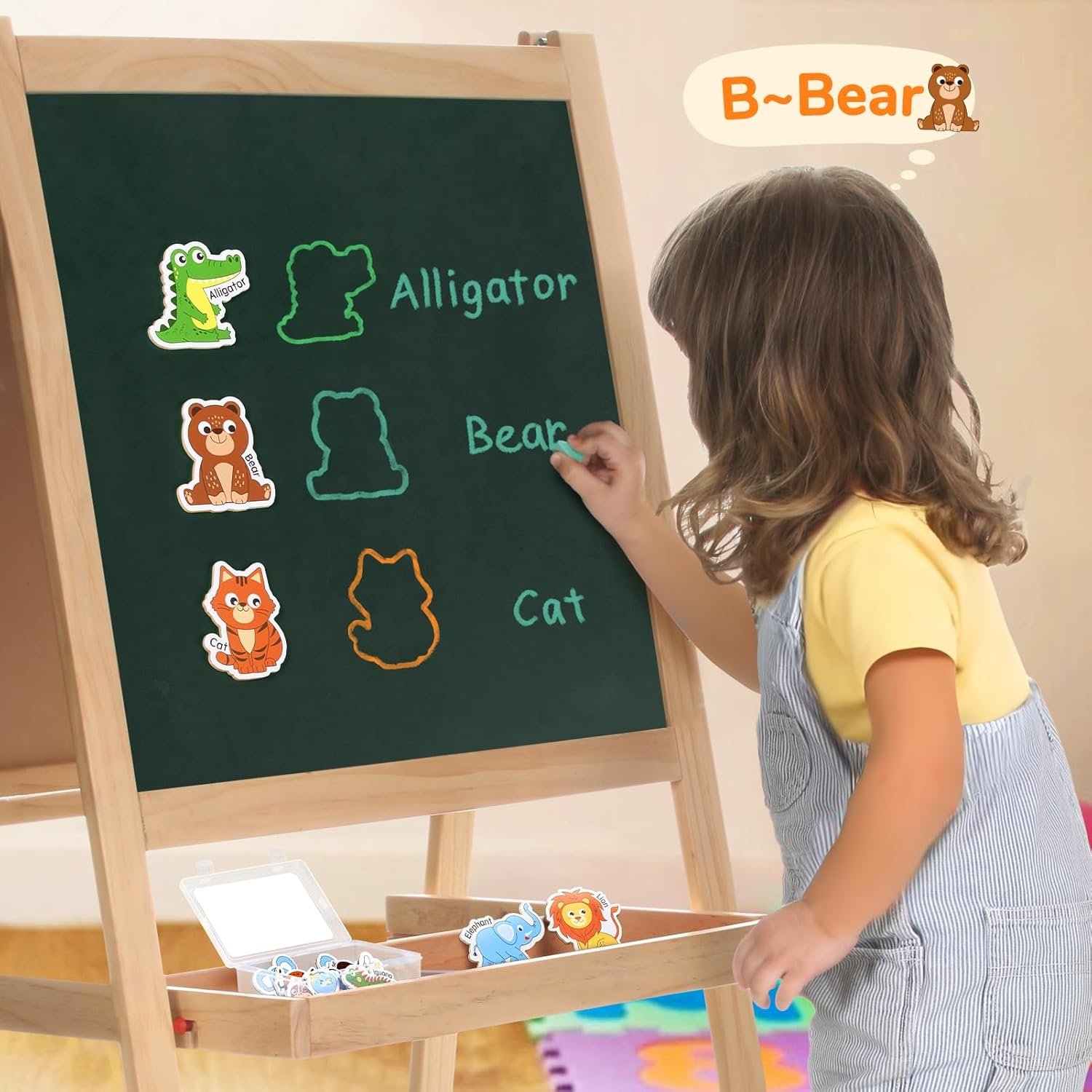 wholesale joycat wooden magnets for kids – 26 cute a-z animals fridge magnets for toddlers, large magnetic animal refrigerator toys, fun educational learning gifts for toddlers 2 3 4 5 years old factory & supplier oem