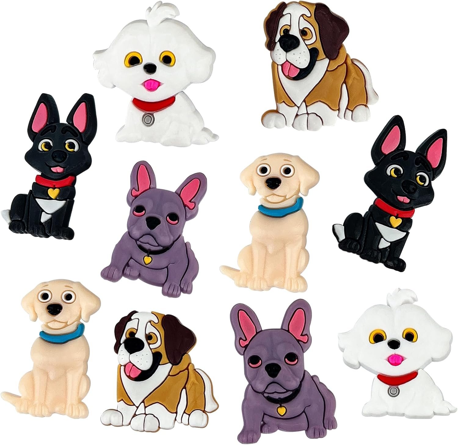 wholesale 10 pcs - strong fridge magnets - holding up 20 pcs a4 paper for each magnet, cute locker accessories with 5 pattern dog charms, cool things for office kitchen whiteboard deco factory & supplier oem