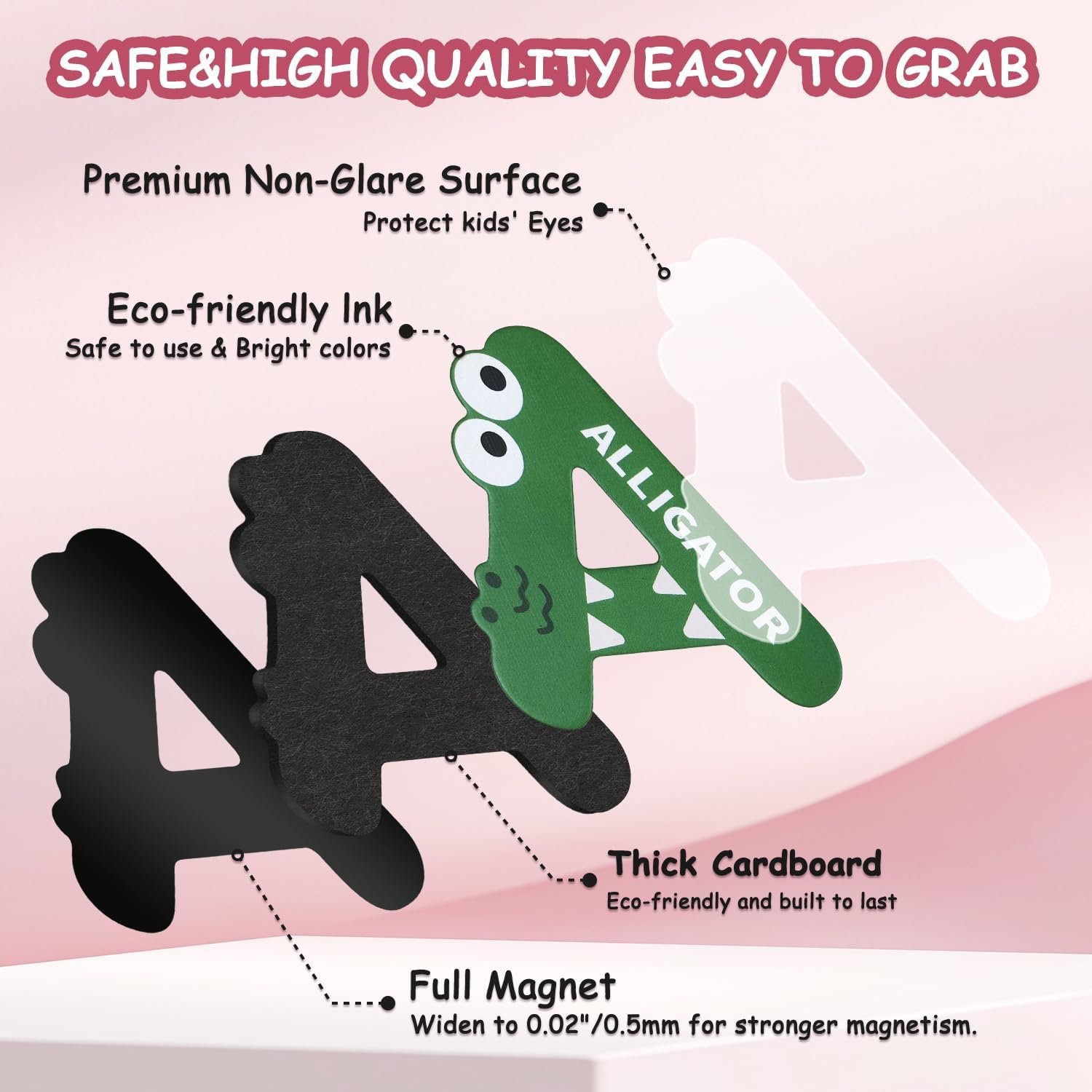 wholesale magnetic alphabet fridge magnets with colorful animal designs for toddlers & kids ages 3-5 - great for home and classroom letter recognition & spelling practice - ideal preschool gift factory & supplier oem