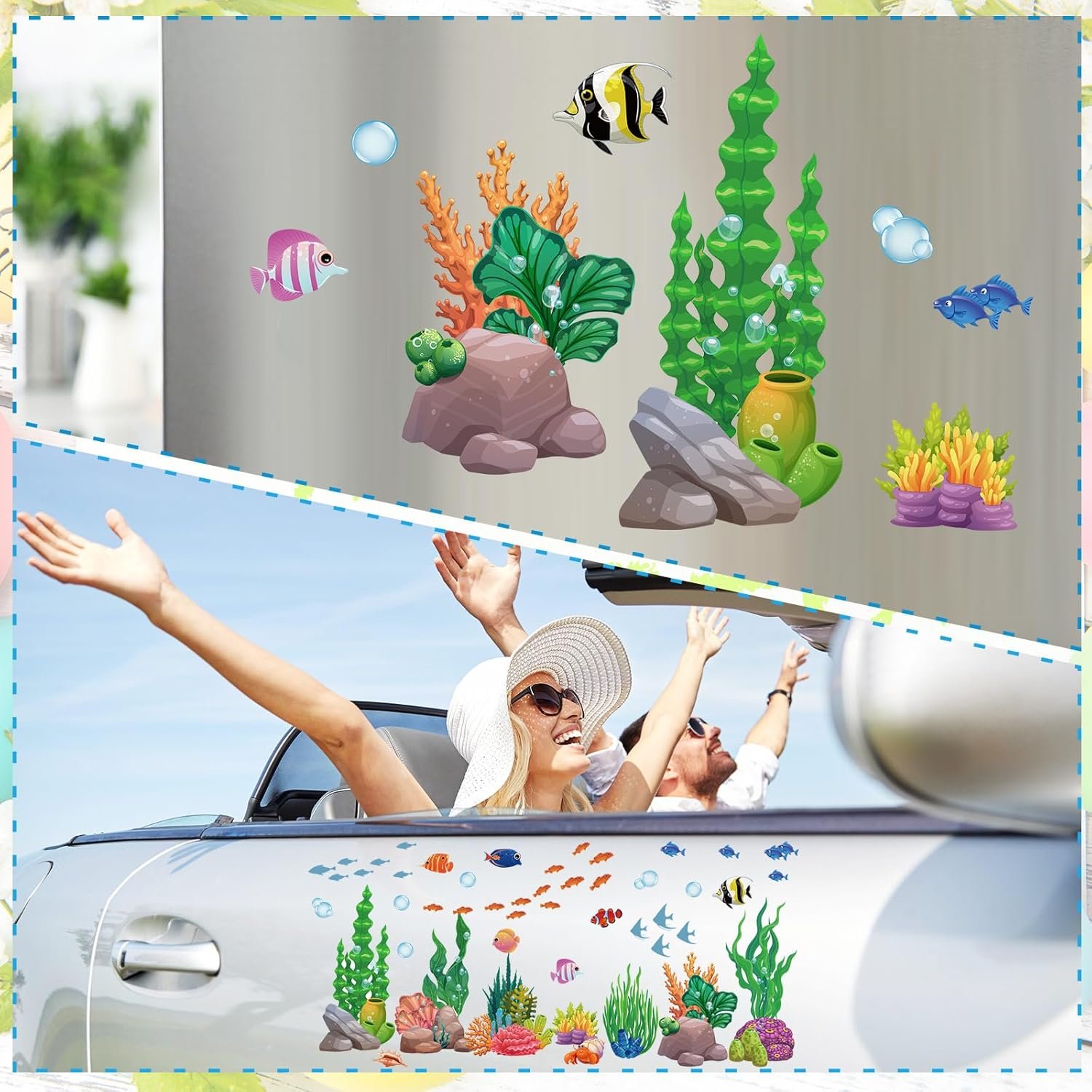 wholesale kanayu 48 pcs cruise door decorations magnetic under the sea cruise door magnet ocean animals magnet stickers fish coral reef magnets for cruise cabin door refrigerator car ship carnival party decor factory & supplier oem