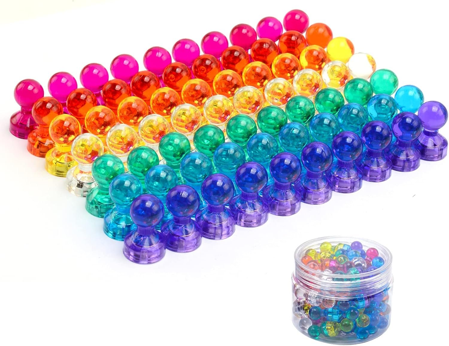 wholesale 60pcs push pin magnets, small strong refrigerator magnets for whiteboard, funny cute decorative fridge magnet, for locker school classroom calendar kitchen office dry erase board map magnetic push pin factory & supplier oem