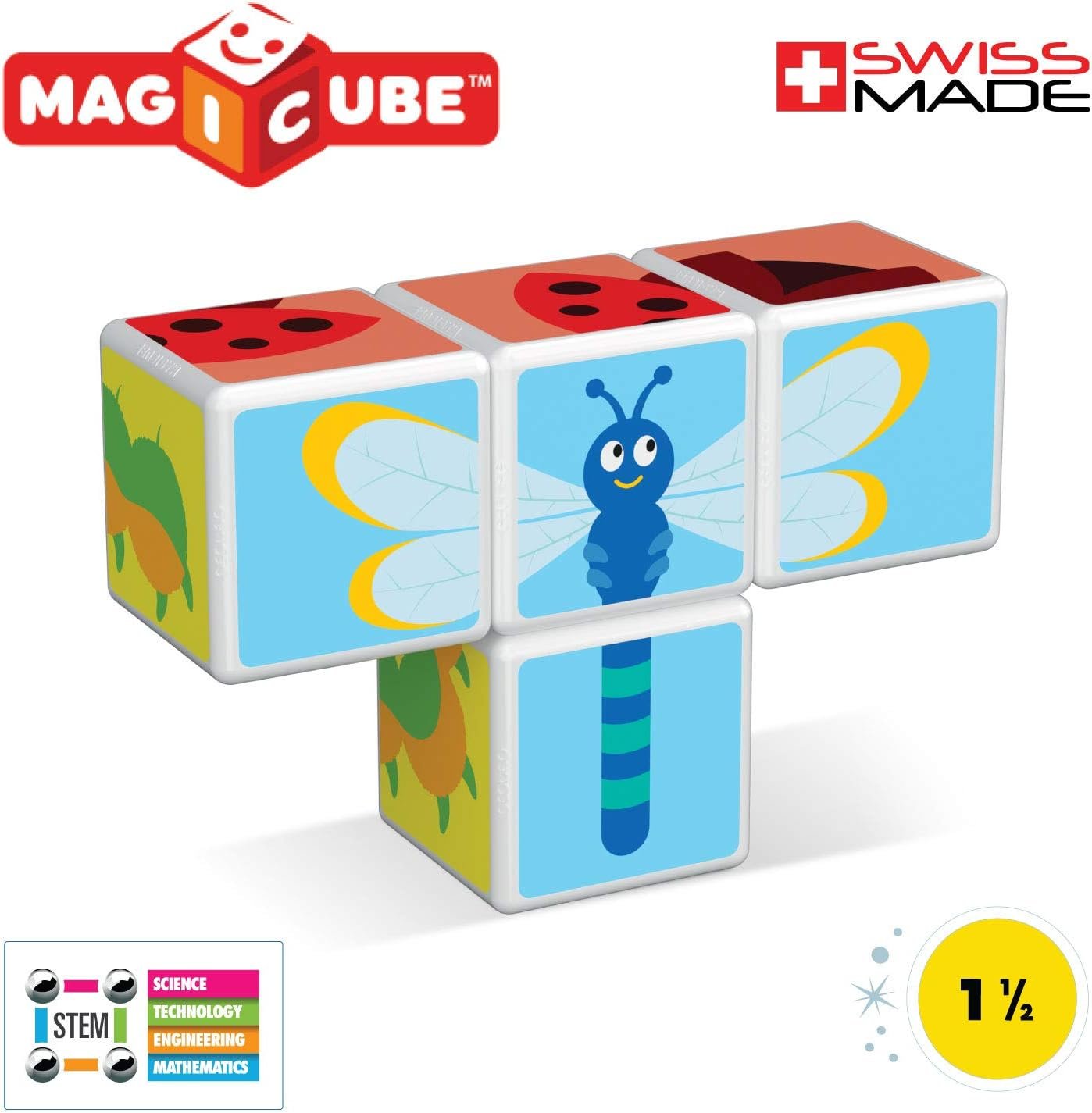 wholesale geomag magicube small animals 4-piece magnetic stacking cubes building set, toddlers & kids ages 1.5 and up, stem educational toy, swiss-made, creativity, imagination, 6 adorable building ideas factory & supplier oem