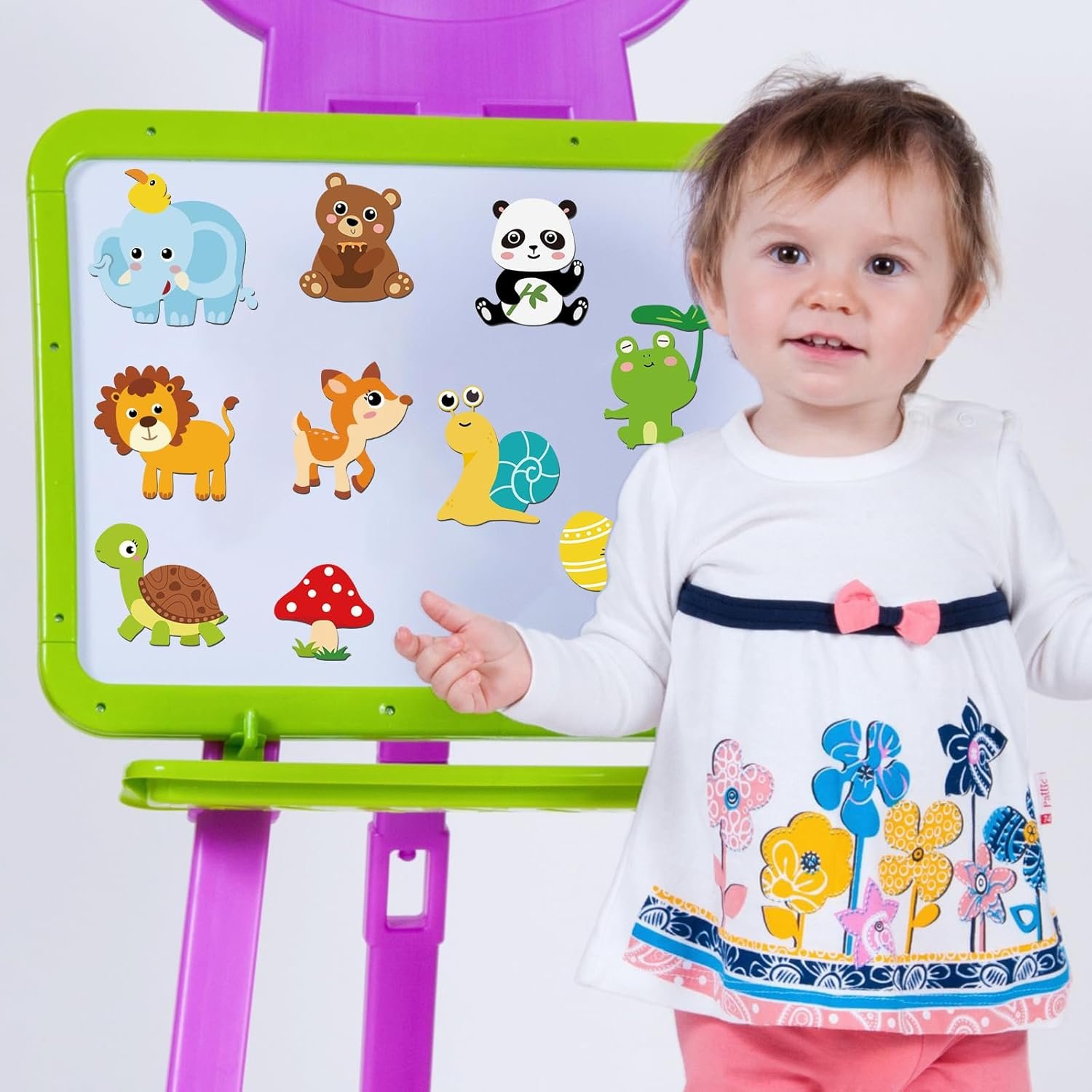 wholesale 30pcs jungle animals fridge magnets for toddlers wild animals refrigerator magnets for toddlers 1-3 kids removable and reusable animal magnetic toys kids for whiteboard classroom nursery zoo baby gift factory & supplier oem