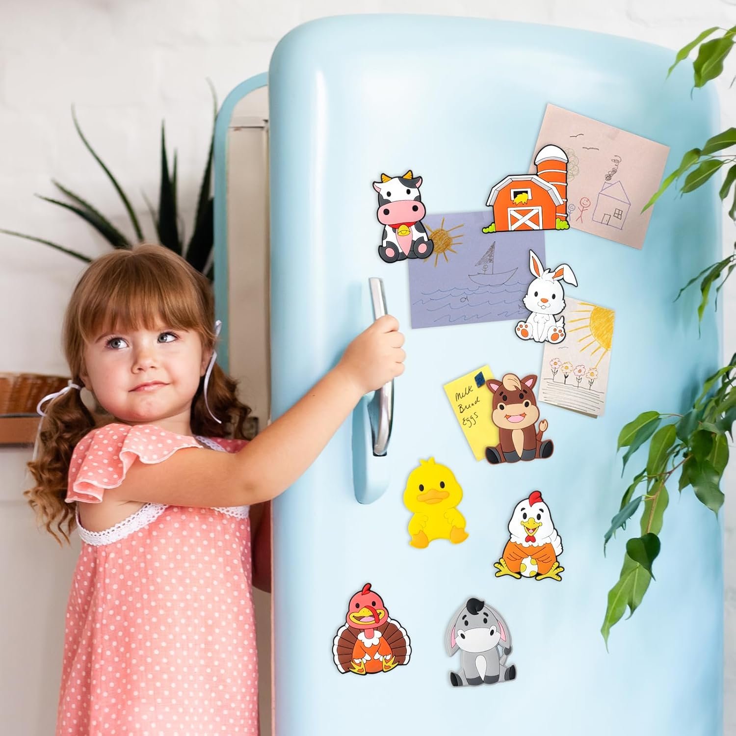 wholesale fridge magnets for toddlers 1-3, farm animal refrigerator magnet for kids, baby educational gift, full back magnetic kids magnets factory & supplier oem