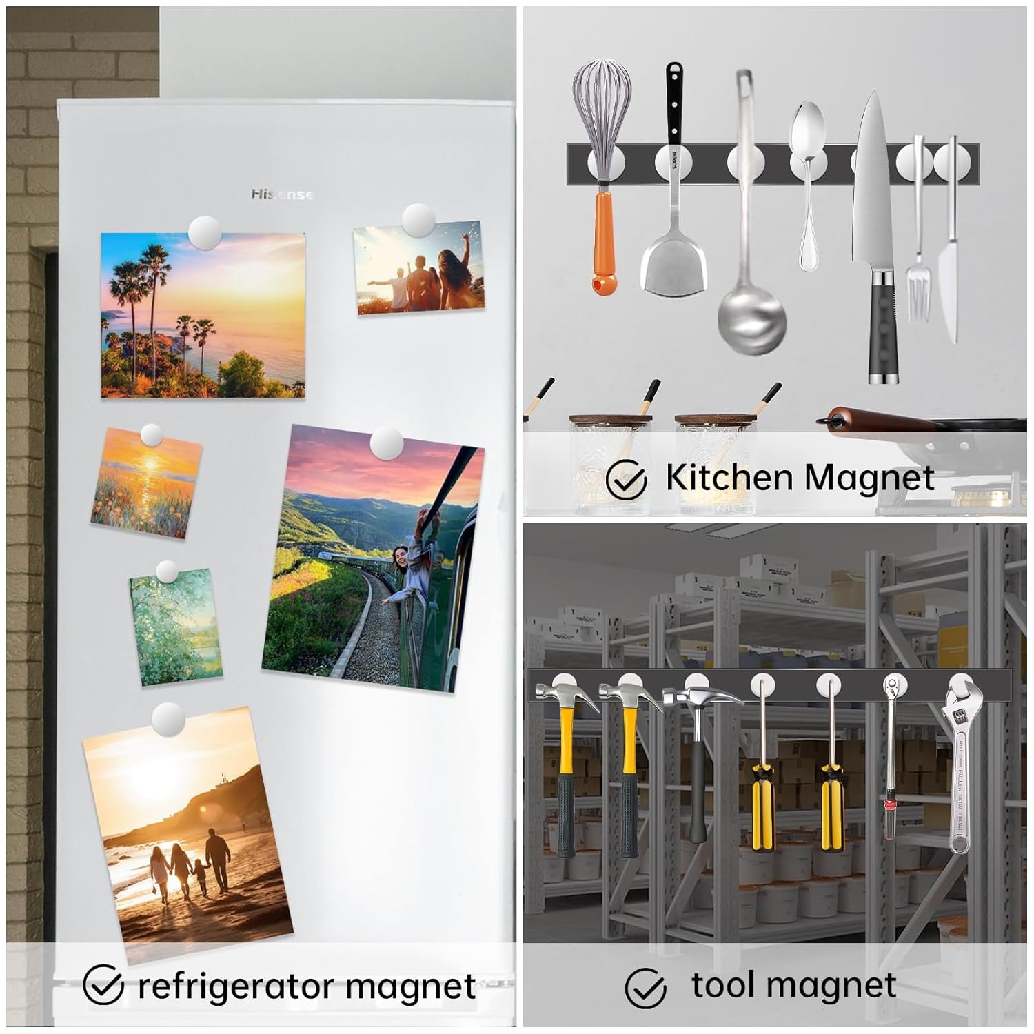 wholesale small magnets, 290 pack refrigerator magnets of 7 different sizes, mini magnets, disc magnets, small magnets for fridge, diy, whiteboard, billboard in home, kitchen, office, school factory & supplier oem