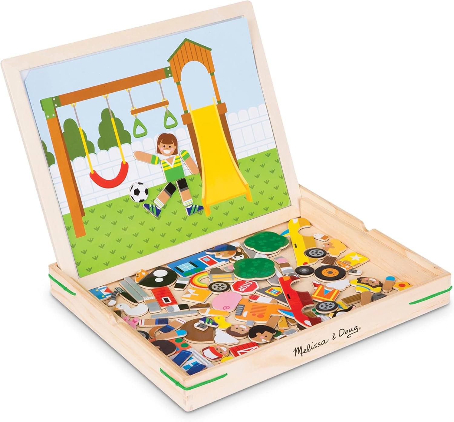 wholesale melissa & doug wooden magnetic matching picture game with 119 magnets and scene cards factory & supplier oem