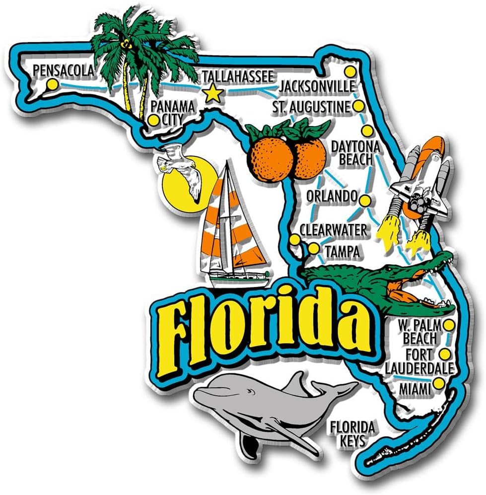 wholesale florida jumbo state magnet by classic magnets, 4