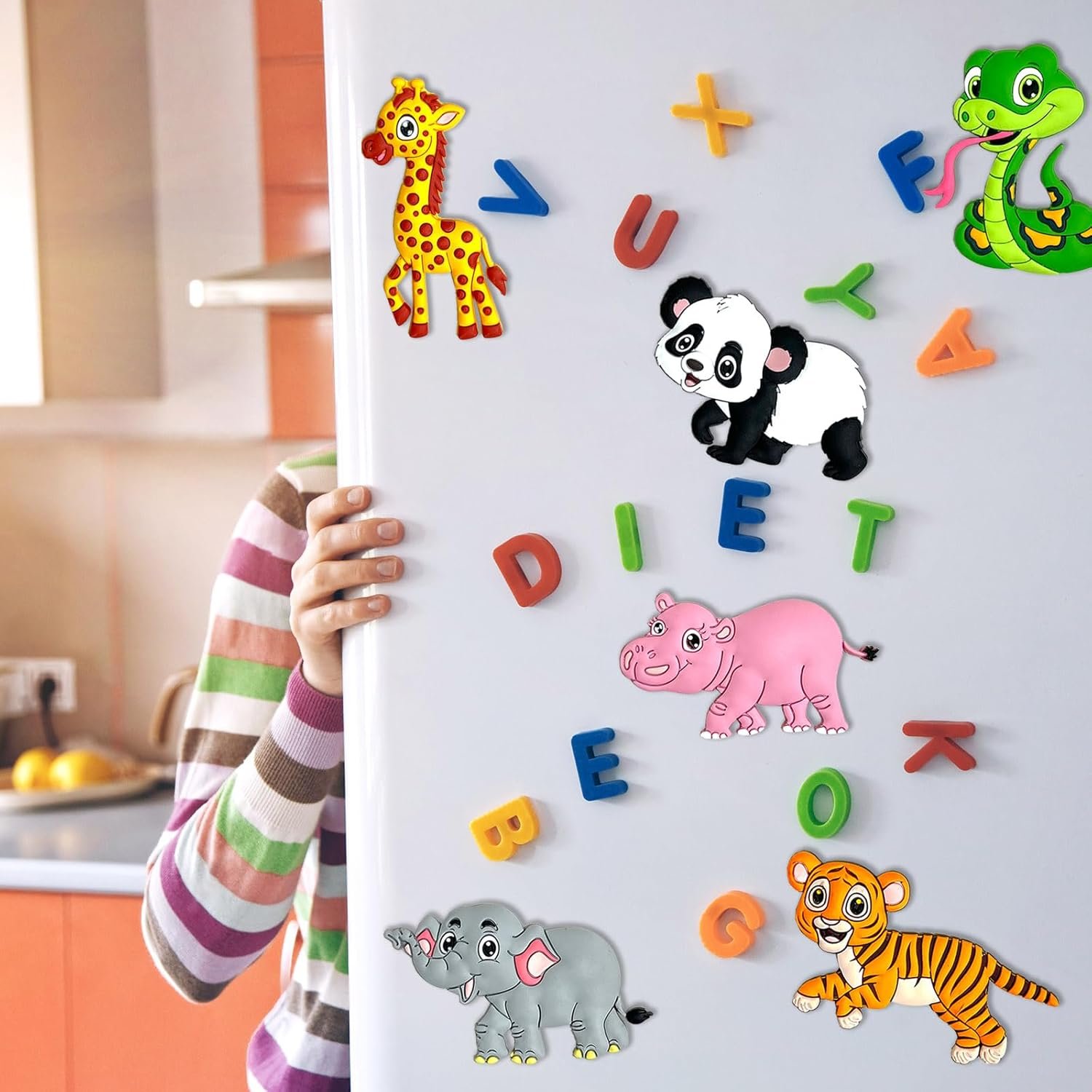 wholesale fridge magnets for toddlers,jungle animal refrigerator magnets for kids,safari fridge magnetic,baby learning magnet educational toys gift for whiteboard factory & supplier oem