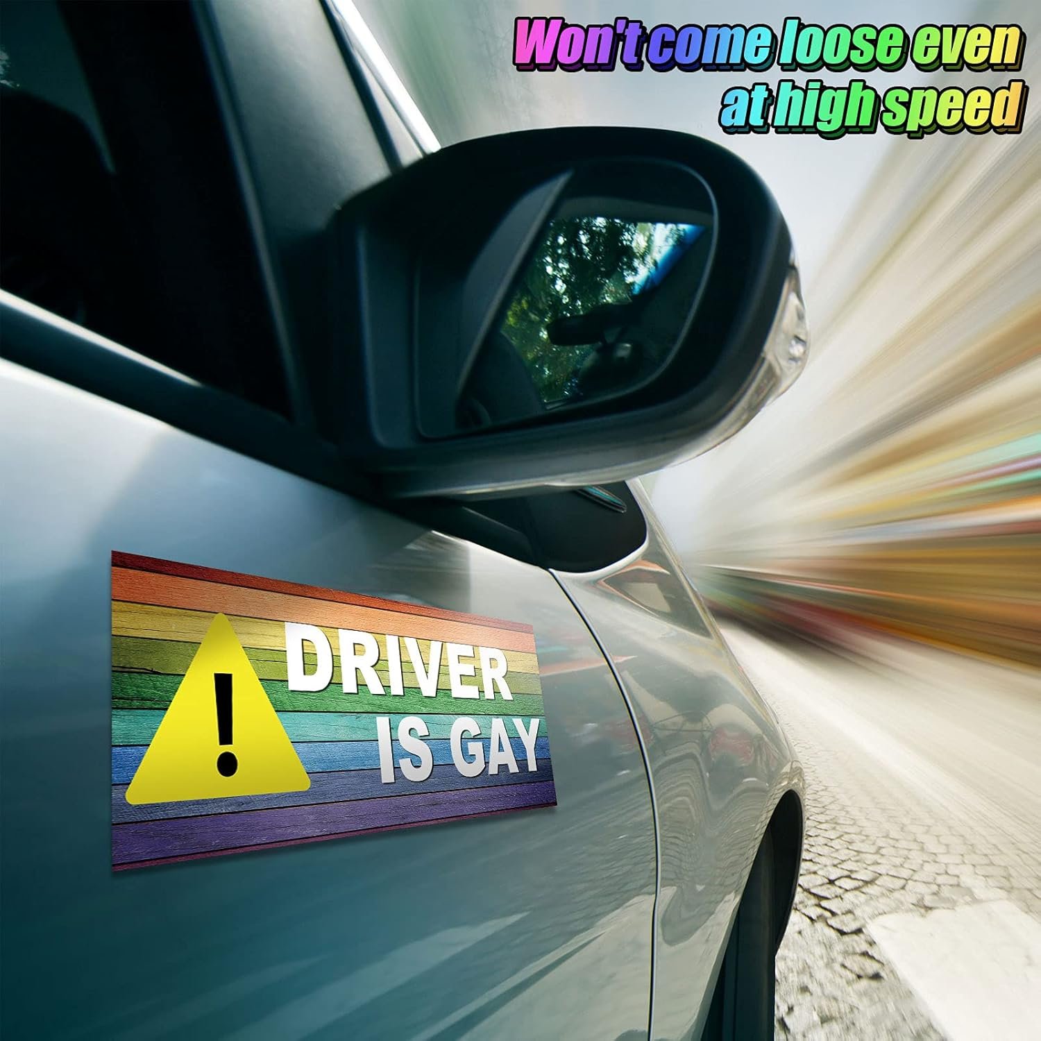 wholesale frienda 10 pcs bumper decals funny lgbt stickers rainbow bumper prank car stickers colorful car accessories for truck vehicle luggage window refrigerator(magnetic,classic style) factory & supplier oem