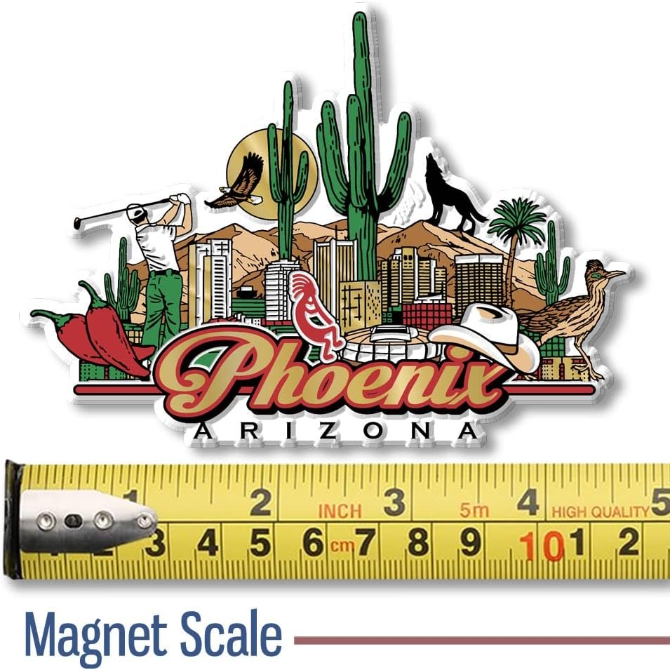 wholesale phoenix city magnet by classic magnets, collectible souvenirs made in the usa, 4.6