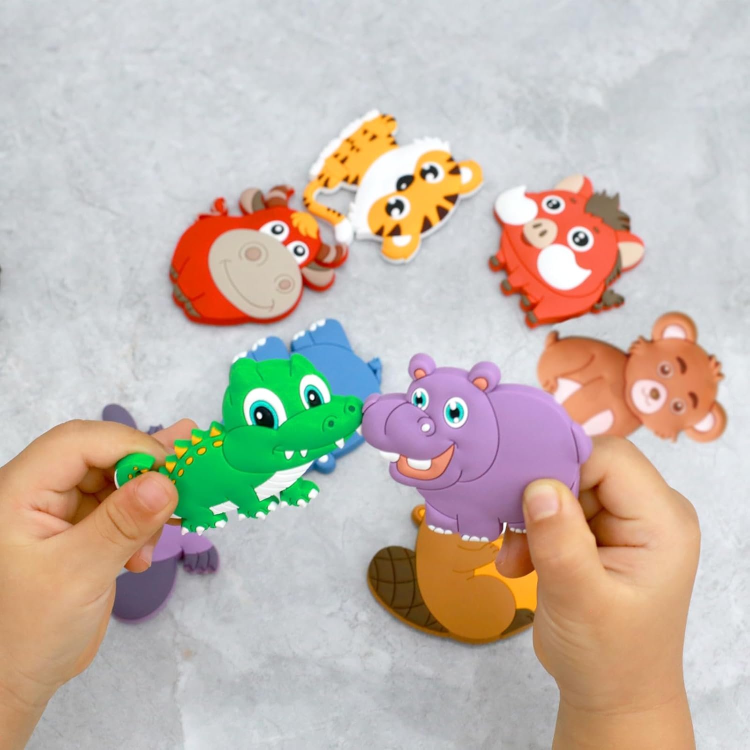 wholesale supineedo fridge magnet for toddlers 1-3，kids magnets for fridge (16 pcs animals magnet box) factory & supplier oem