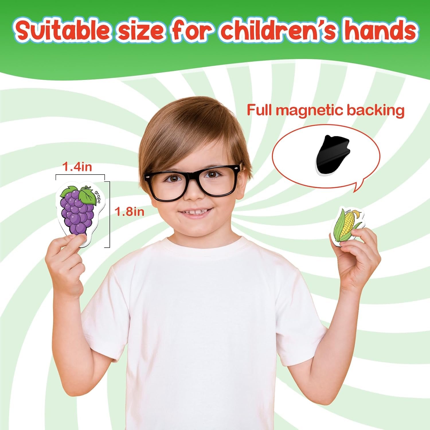 wholesale 40 magnetic food set - fridge magnets for kids, toddlers & preschool classroom - fruits & veggie toys for learning & speech therapy factory & supplier oem