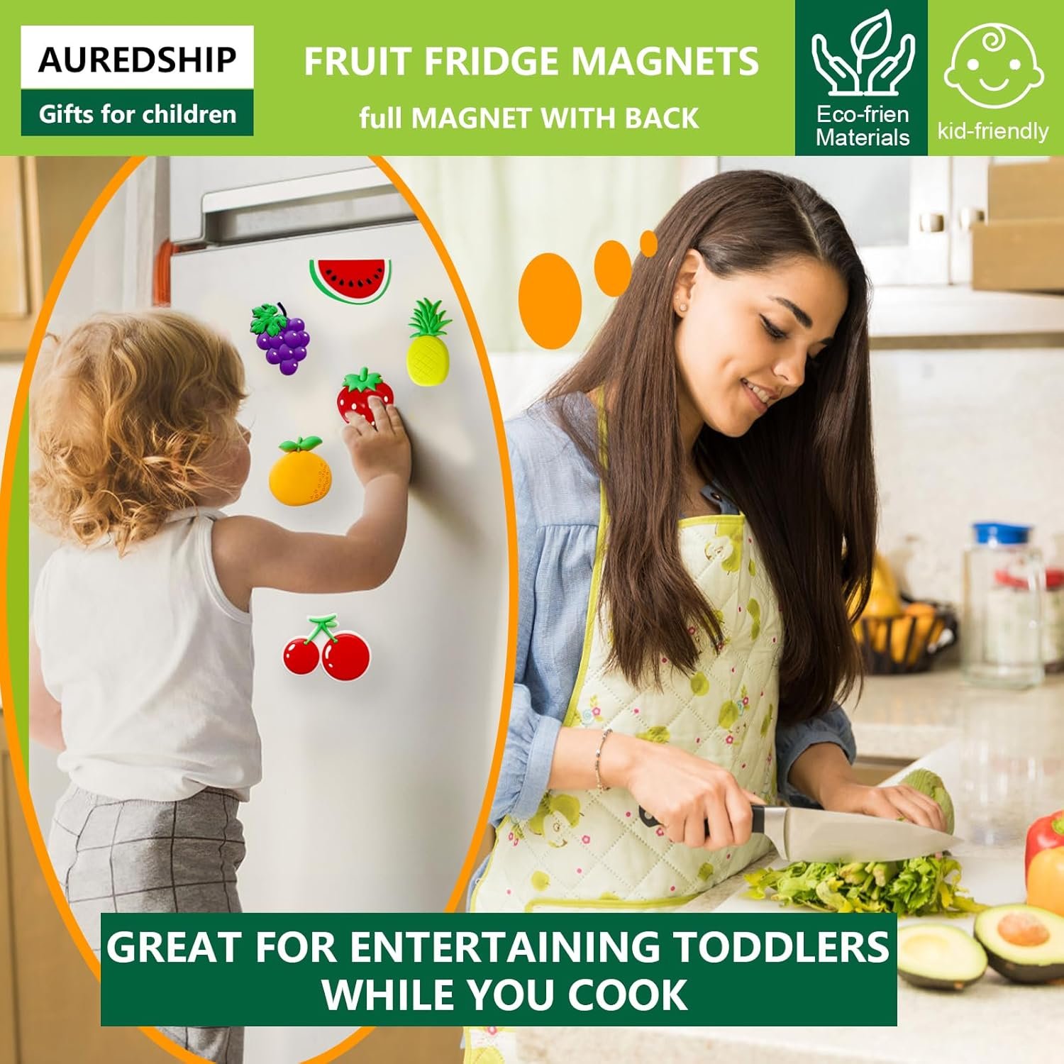 wholesale refrigerator magnets for toddlers, cute fruit fridge magnets for kids large size toddler magnets for refrigerator full back magnets for babies ages 3＋gift factory & supplier oem