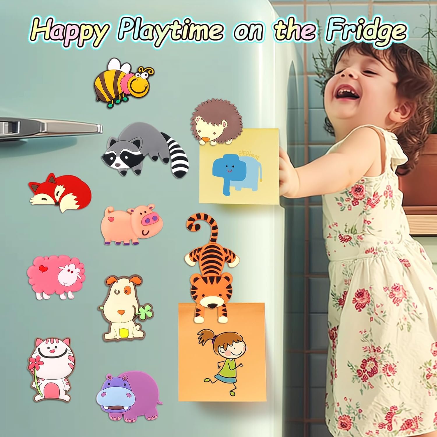 wholesale vndueey fridge magnets, 10 pack cute farm animal magnets, fun refrigerator magnet whiteboard magnet, full back magnetic play animal, gifts for boys and girls factory & supplier oem