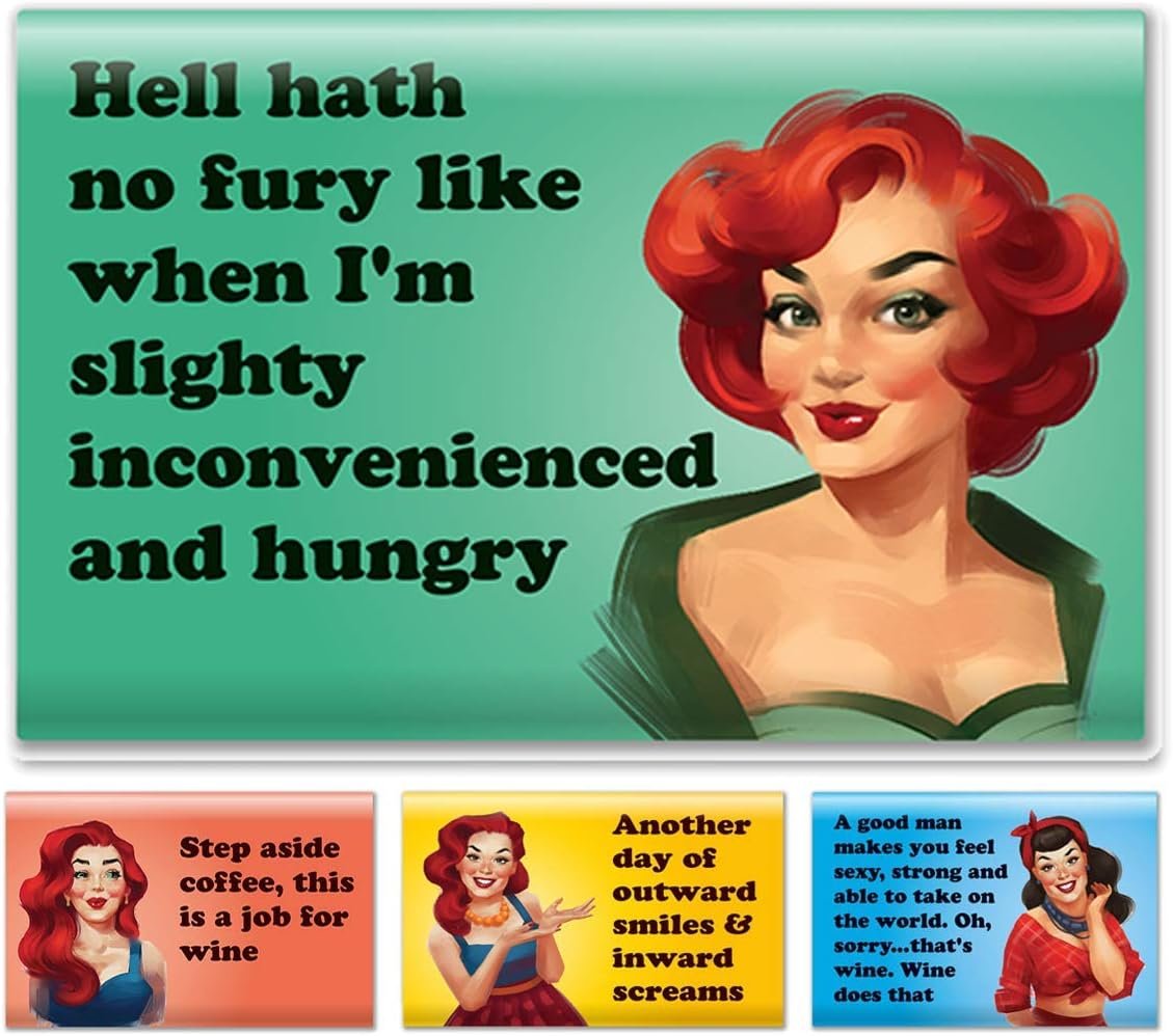 wholesale 4 pack refrigerator magnets - funny fridge magnet - perfect housewarming gift, or gift for women friends factory & supplier oem