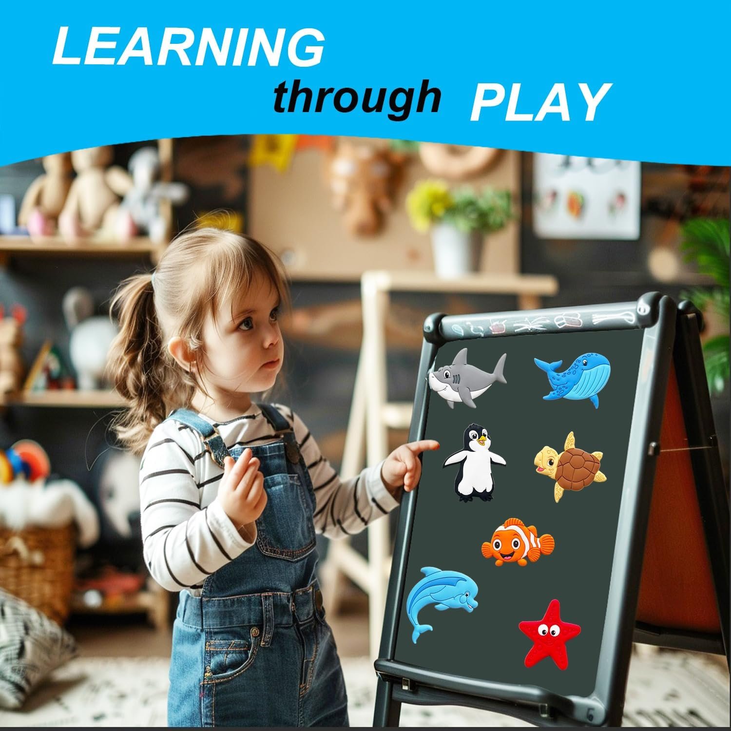 wholesale toddler fridge magnets for kids - kid refrigerator magnets for toddlers - ocean animal magnets for fridge - toddler magnets for refrigerator - big magnetic animals - educational magnet for whiteboard factory & supplier oem