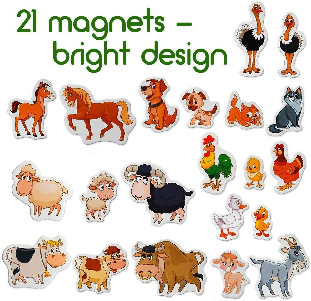 wholesale 21 fridge magnets for toddlers - farm family kids magnets for fridge - toddler magnets for refrigerator - magnetic animals - fridge magnets for kids - animal magnets - toddler fridge magnets factory & supplier oem