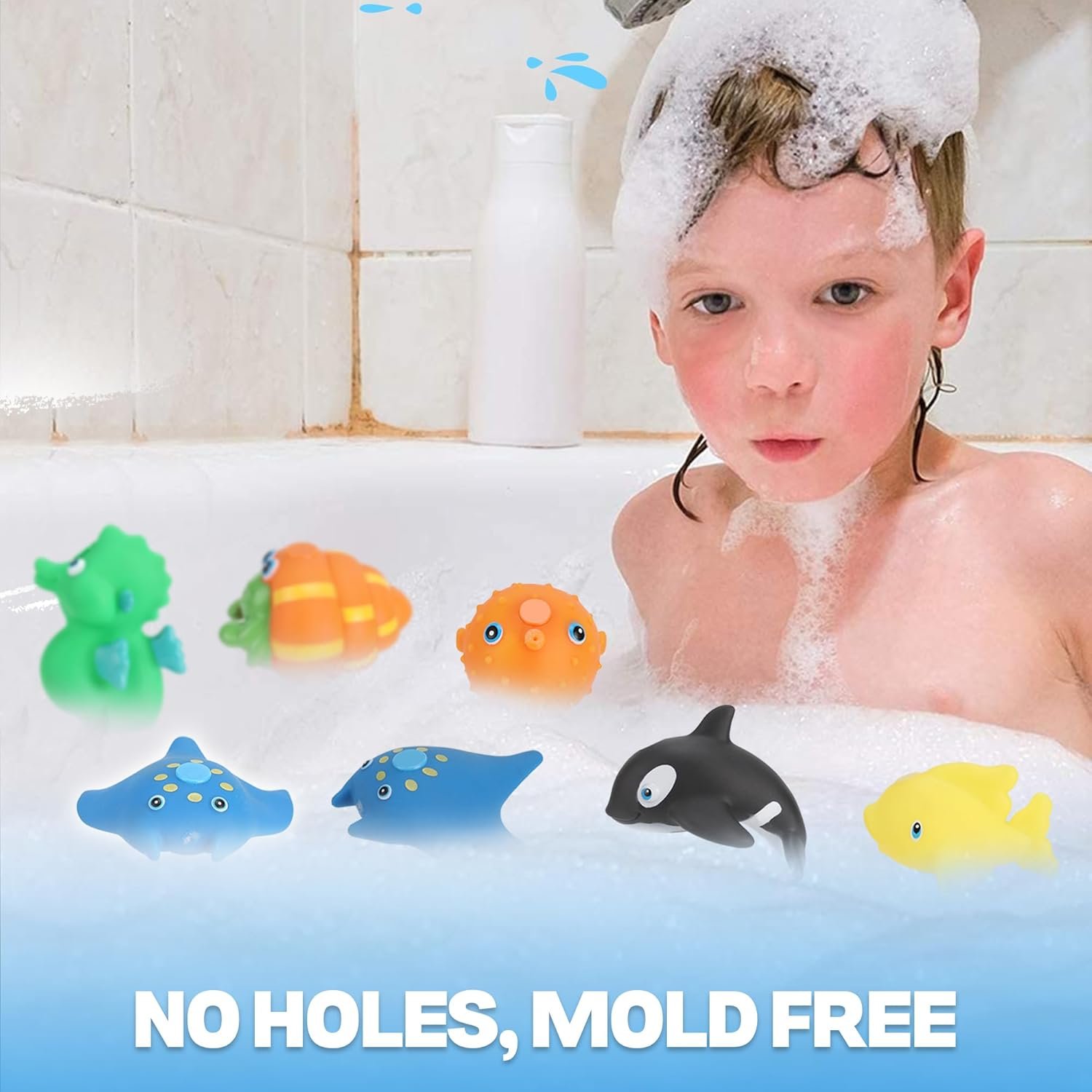 wholesale magnetic toddler bath toys - kids fishing pool game set of 2 fishing poles, 8 rubber sea animals, & net - water toys with mesh organizer bag factory & supplier oem