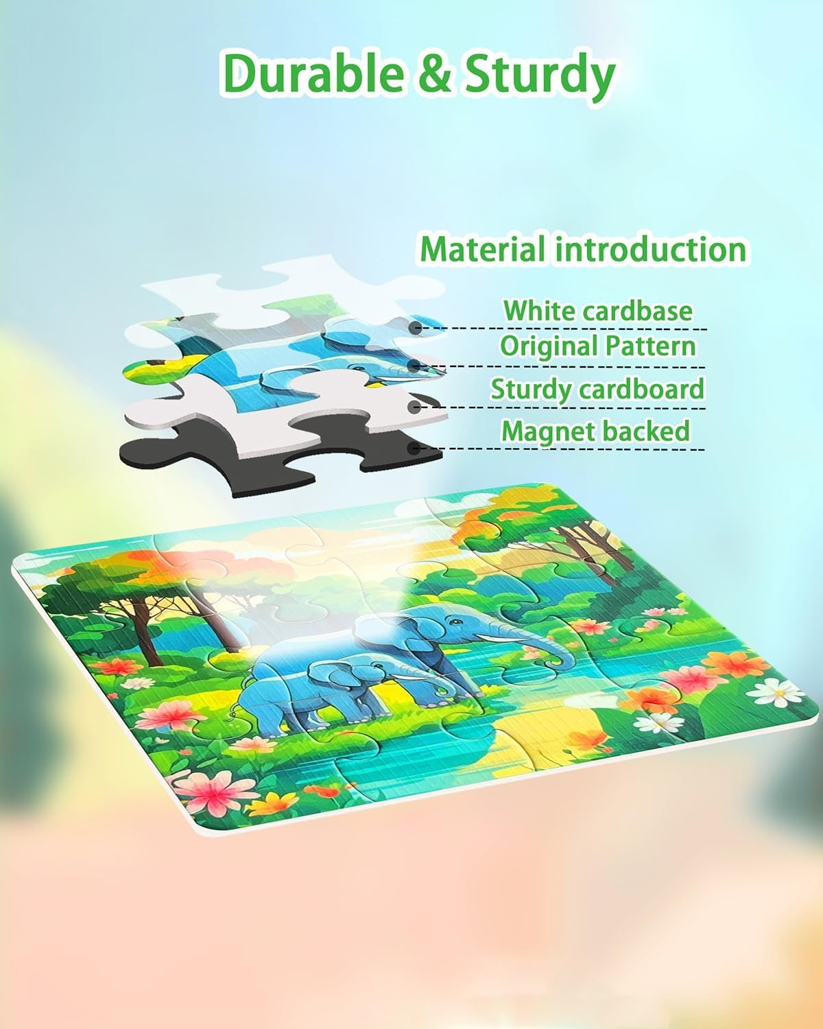 wholesale magnetic puzzles for toddlers, animal forest travel puzzles games for kids ages 3-5, car activities toy for boys girls, children learning magnet gift for road trip (forest) factory & supplier oem