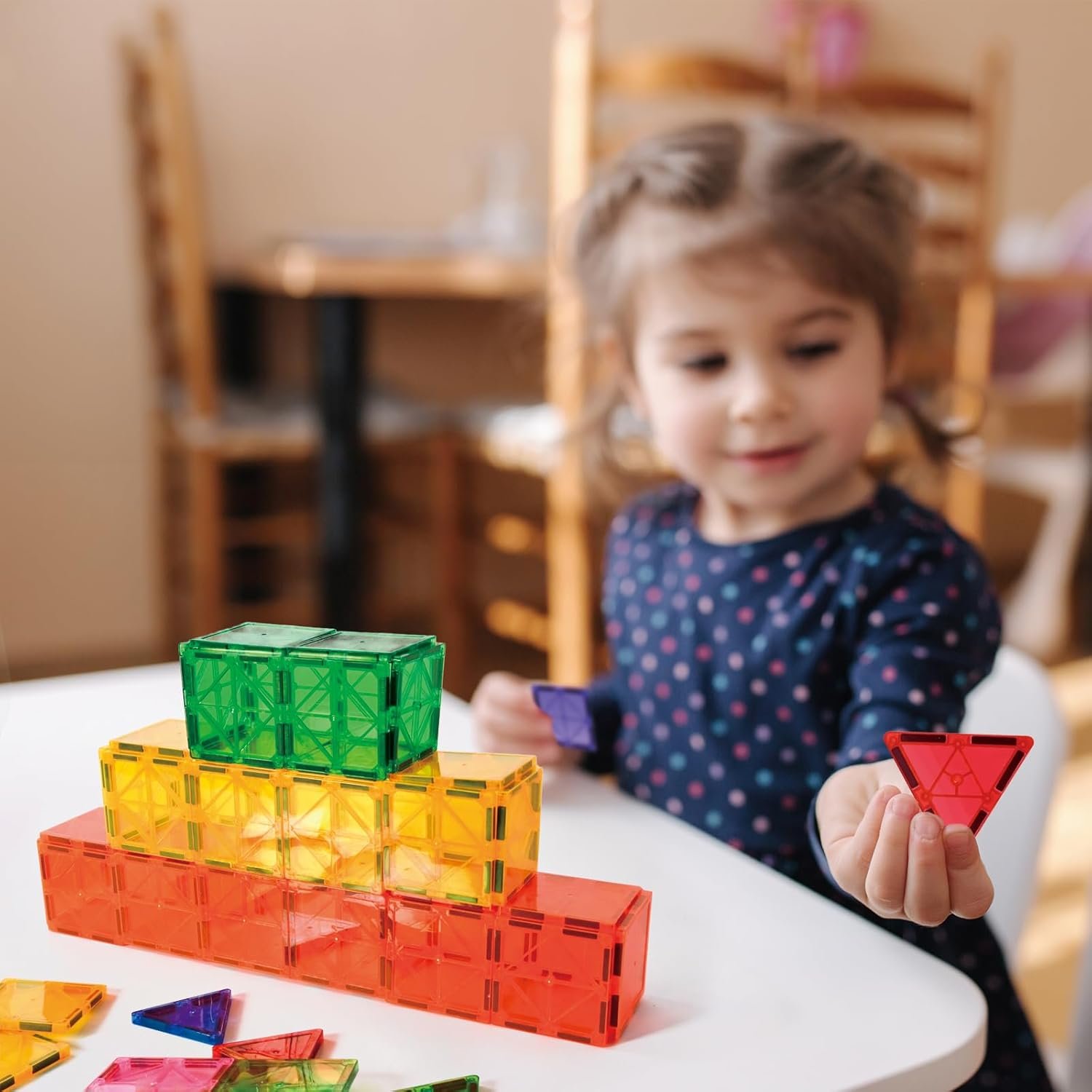 wholesale fnjo magnetic tiles, 52 pcs magnet building set, magnetic building blocks,construction stem toys for kids, gift for boys girls factory & supplier oem