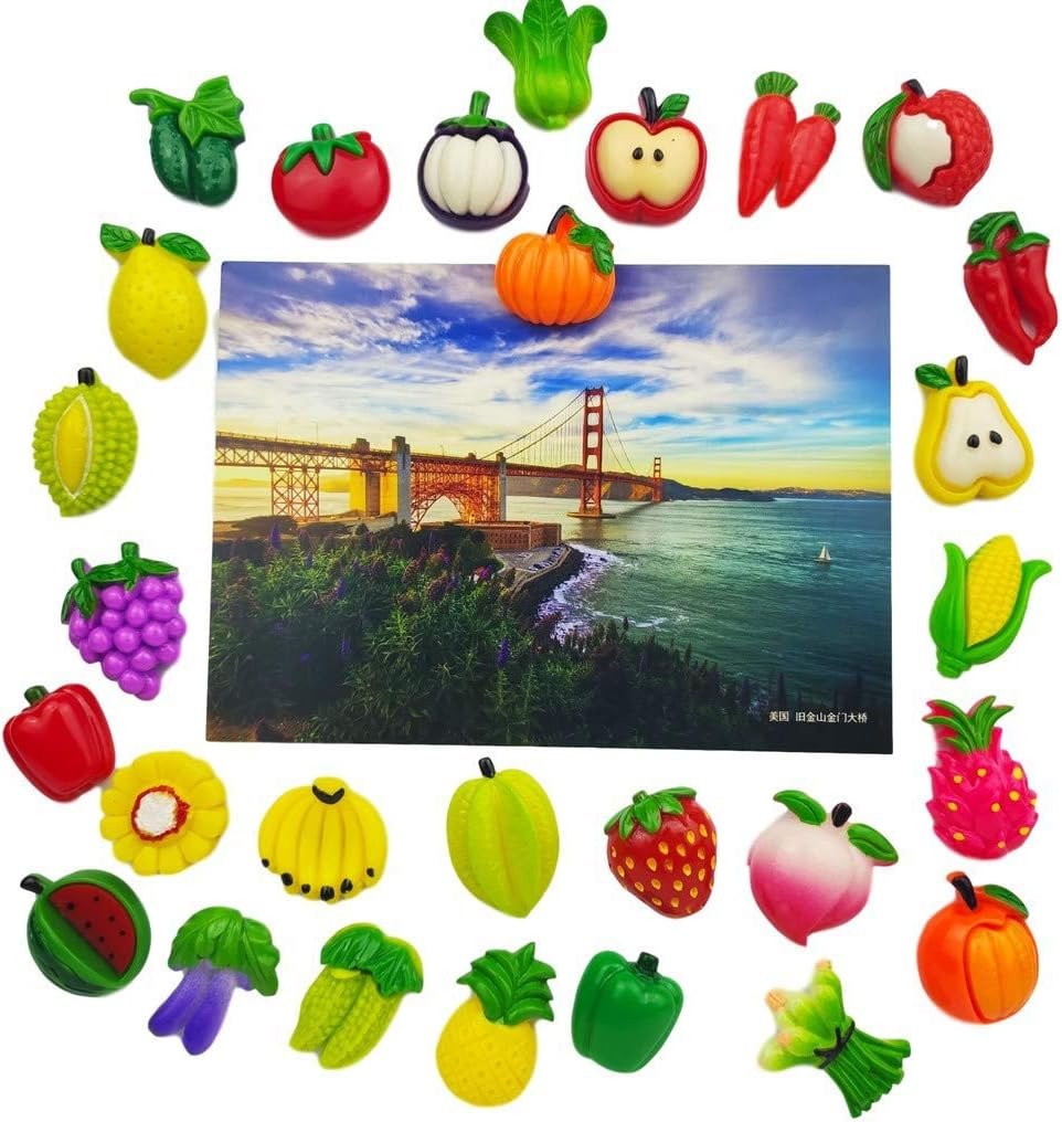 wholesale resin fridge magnet set refrigerator magnetic sticker whiteboard home kitchen decoration office supplies souvenir (fruits and vegetables) factory & supplier oem