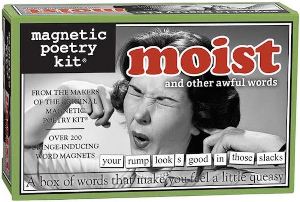 wholesale magnetic poetry - moist kit - uncomfortable words for your refrigerator - write poems and letters on the fridge - made in the usa factory & supplier oem