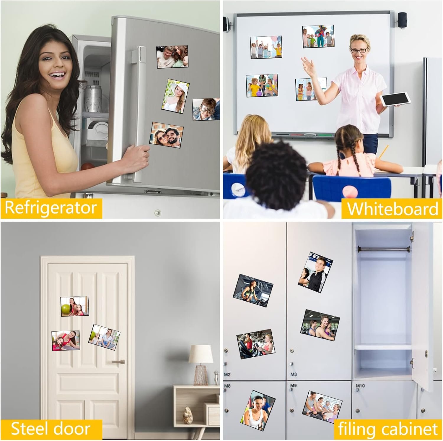 wholesale yixangdd 10 pack magnetic picture frame, 4 x 6 inches fridge magnetic photo frames, magnetic photo frames for refrigerator, home, school, office (black) factory & supplier oem