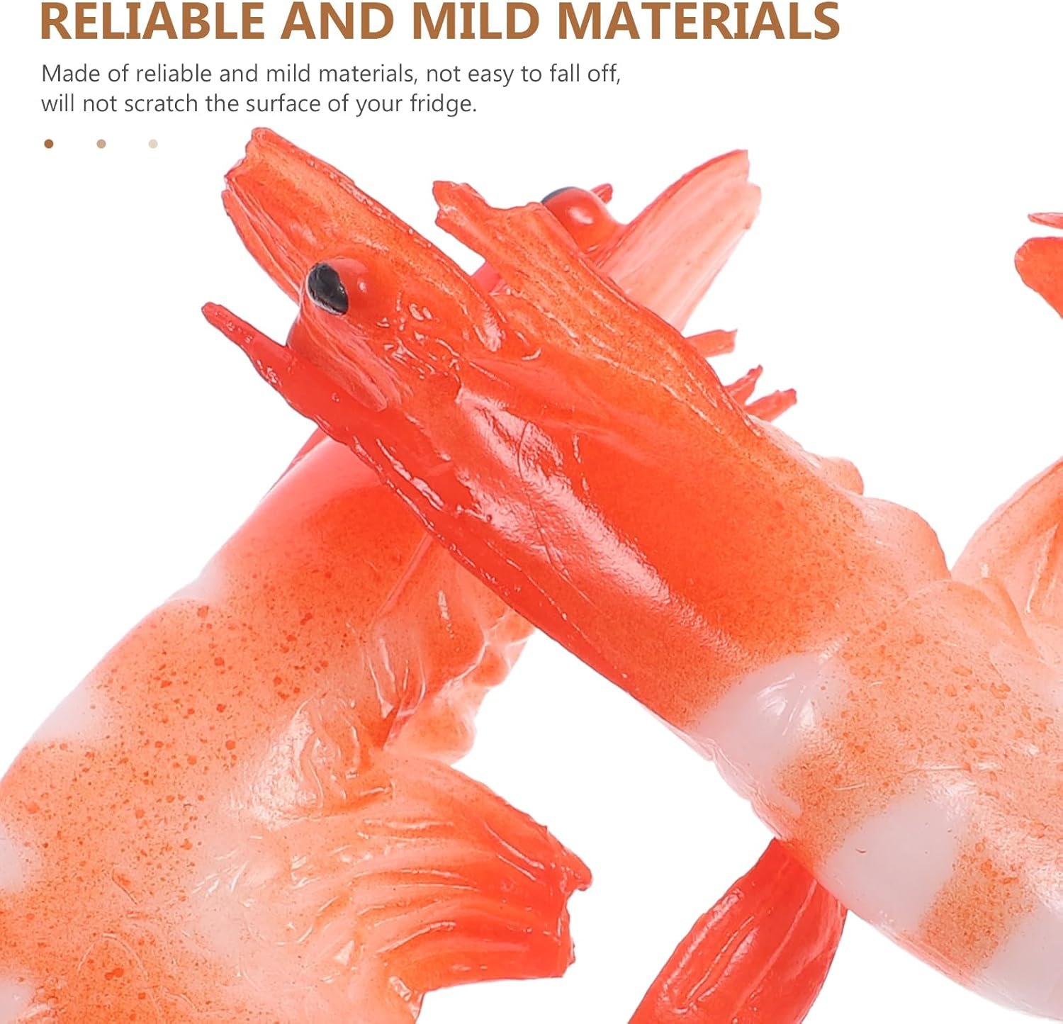 wholesale 2pcs food magnets funny kitchen artificial shrimp white board magnet refrigerator magnets decorative lovely fridge magnets decorative fridge decor fake shrimp ocean 3d pvc red factory & supplier oem