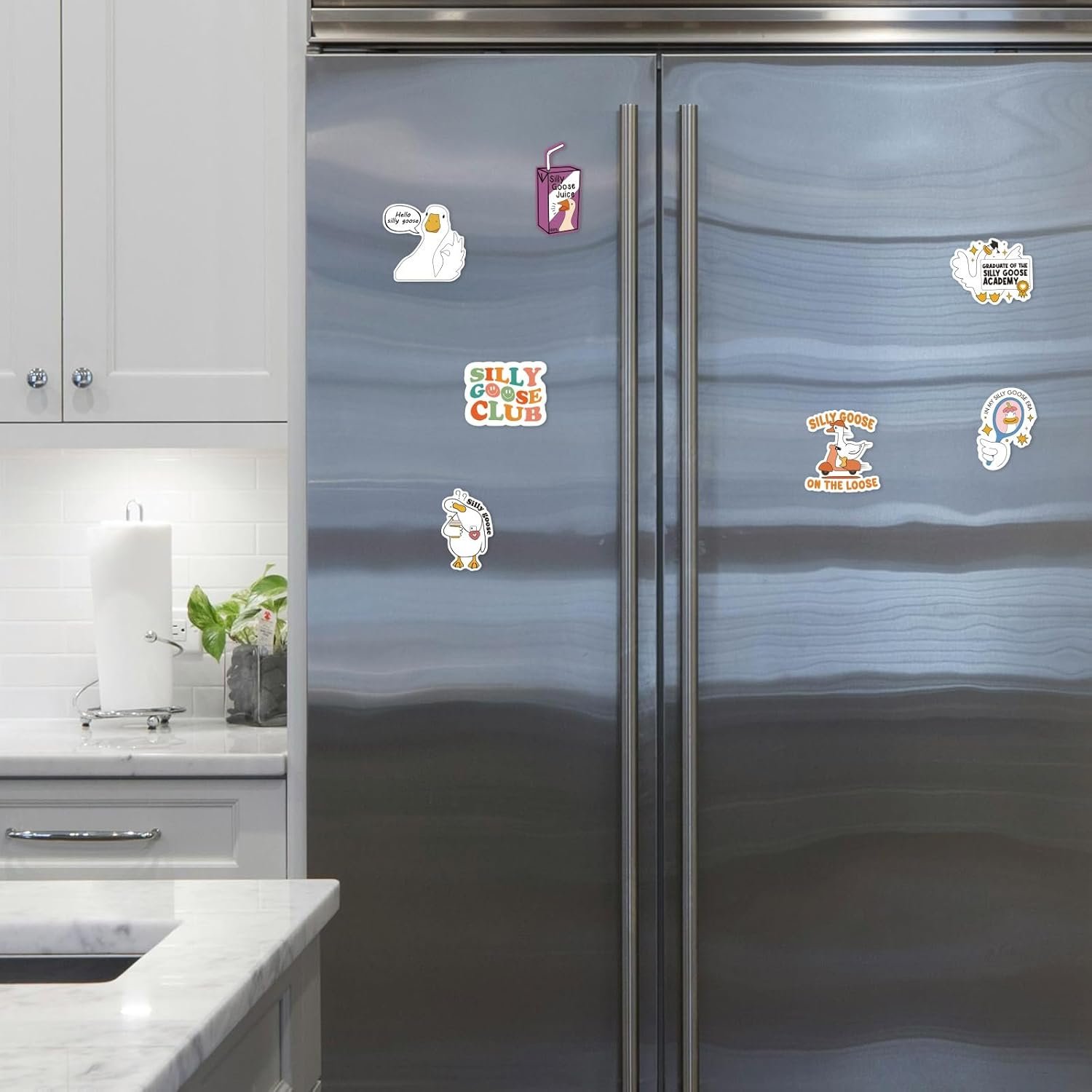wholesale 8 pcs funny goose magnets, cute cartoon animal meme magnet for home kitchen office, silly goose magnets for refrigerators, toolboxes, lockers, refrigerator magnet factory & supplier oem