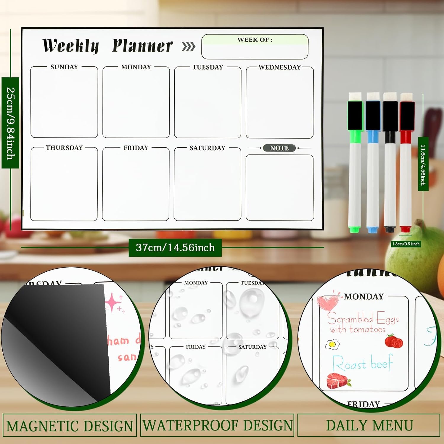 wholesale meal planner magnetic menu board for kitchen fridge planning board meal planner for fridge weekly meal planner dry erase calendar for fridge magnetic calendar fridge calendar magnet factory & supplier oem
