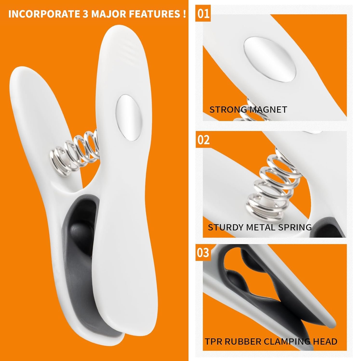 wholesale chip clips - pack of 12 magnetic food clips for bread and snack bags factory & supplier oem