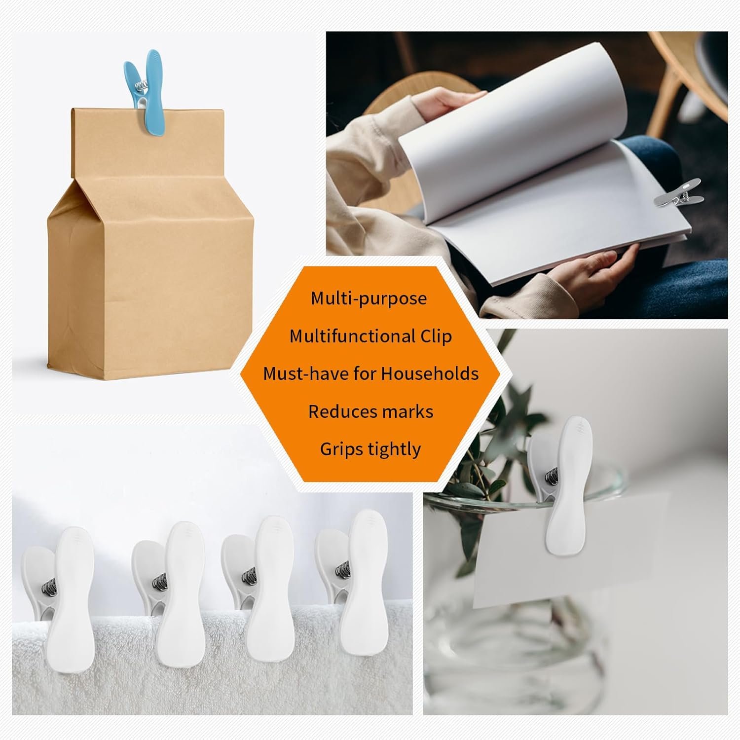 wholesale chip clips - pack of 12 magnetic food clips for bread and snack bags factory & supplier oem